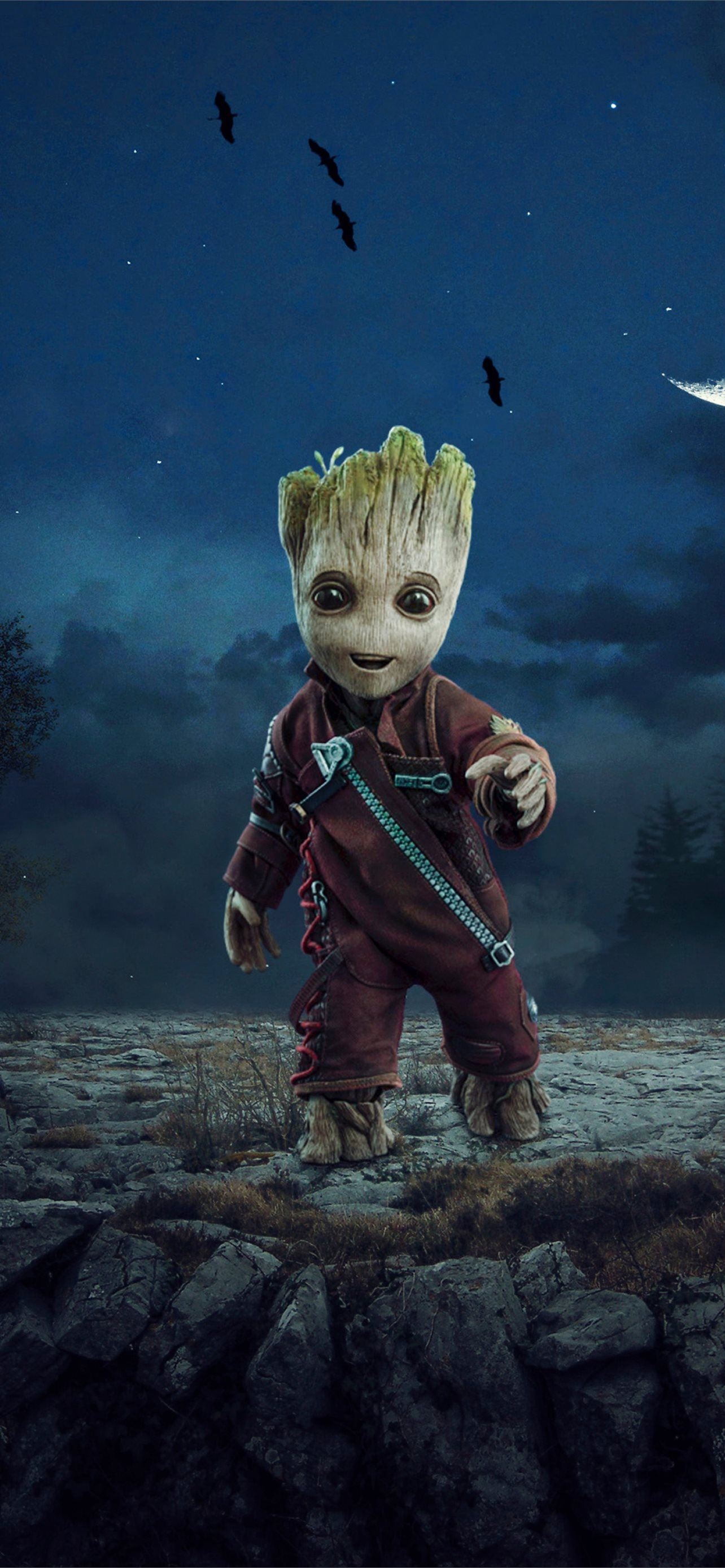 Baby Groot, Samsung Galaxy, Note 9, iPhone, 1290x2780 HD Phone