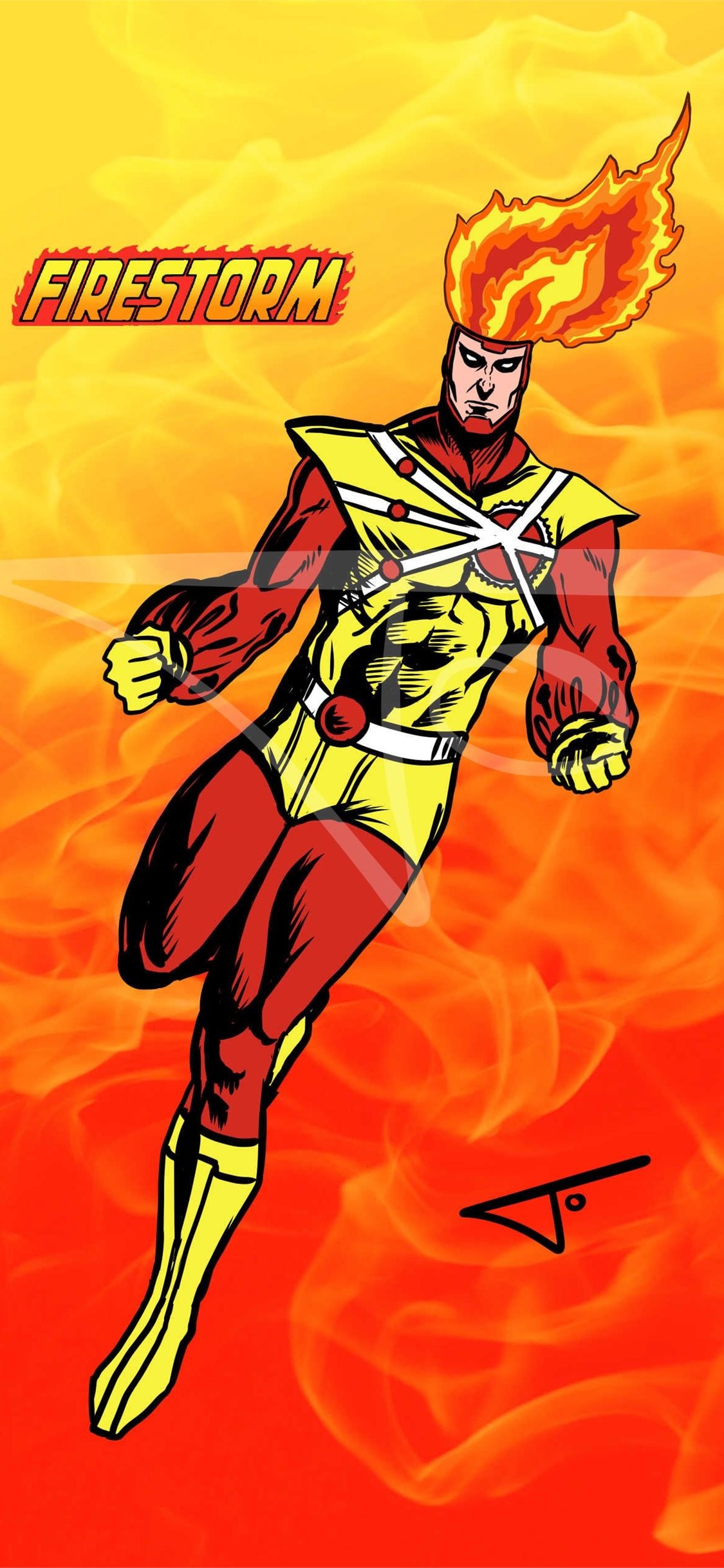 Latest Firestorm iPhone wallpapers, Trendy designs, Dynamic visuals, Modern art, 1130x2440 HD Phone