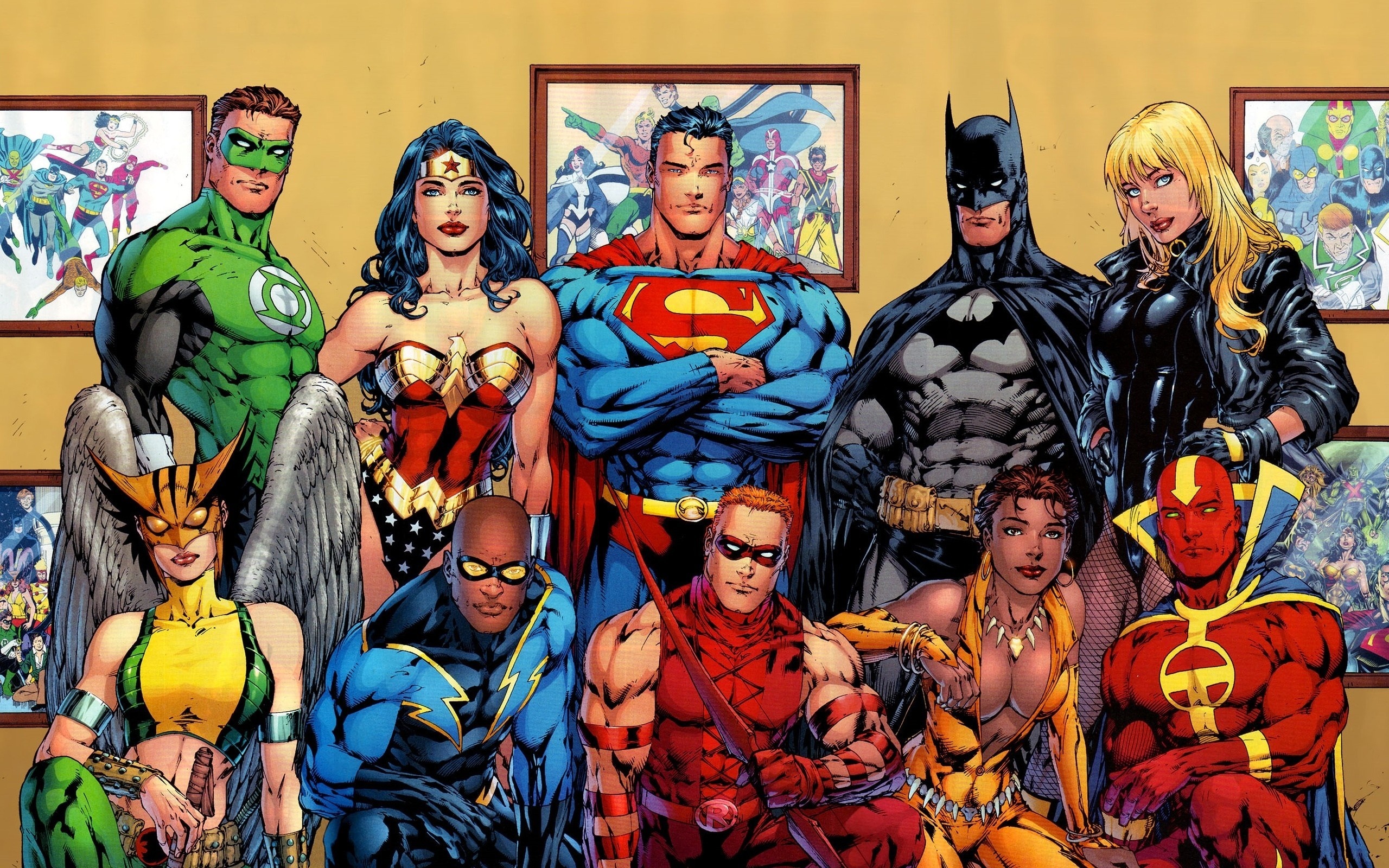 Justice League of America, Superman, Batman, Wonder Woman, Black Canary, HD Desktop wallpaper