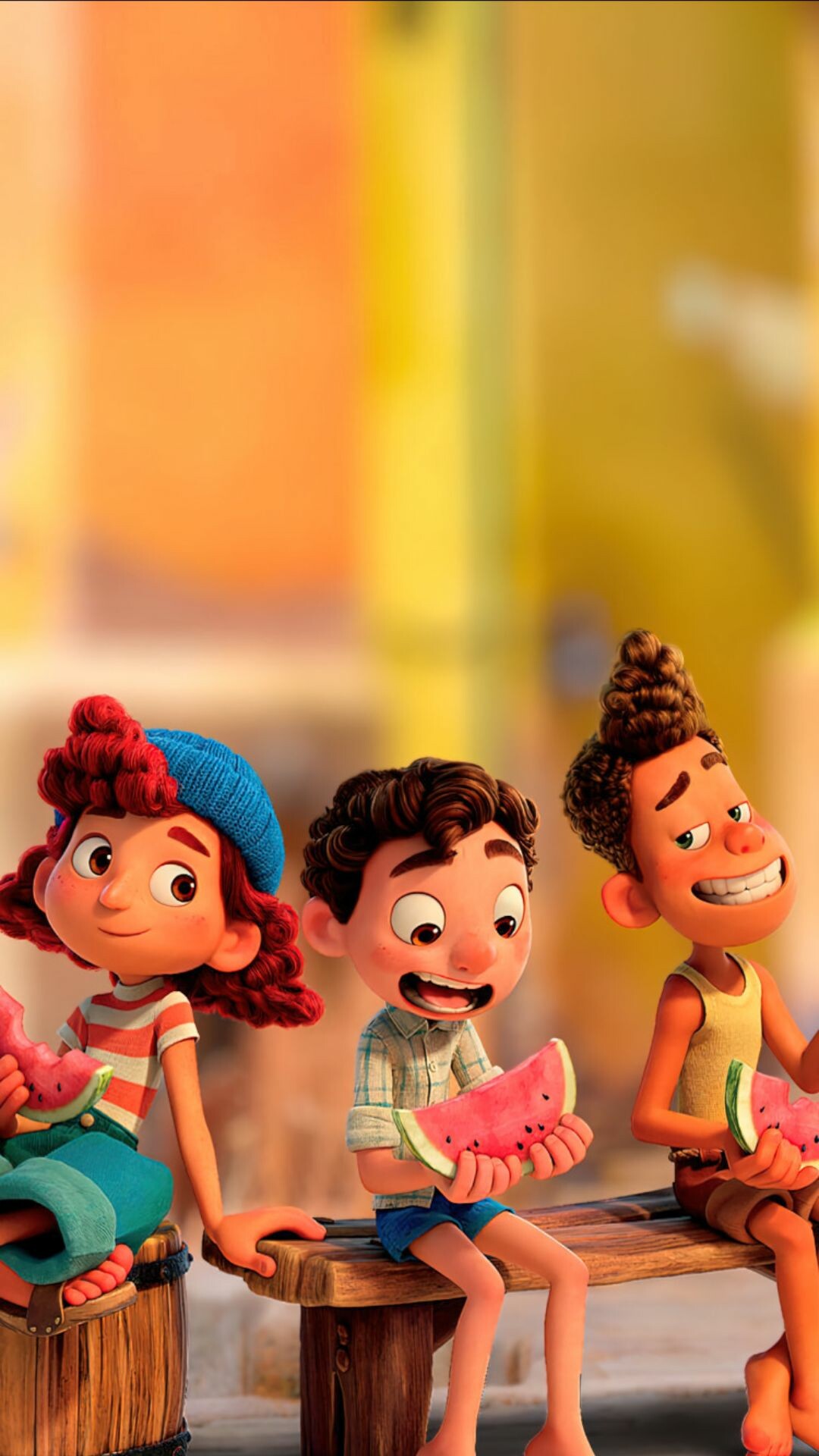 Luca animation, Disney Pixar, Colorful sea creatures, Italian Riviera, 1080x1920 Full HD Phone