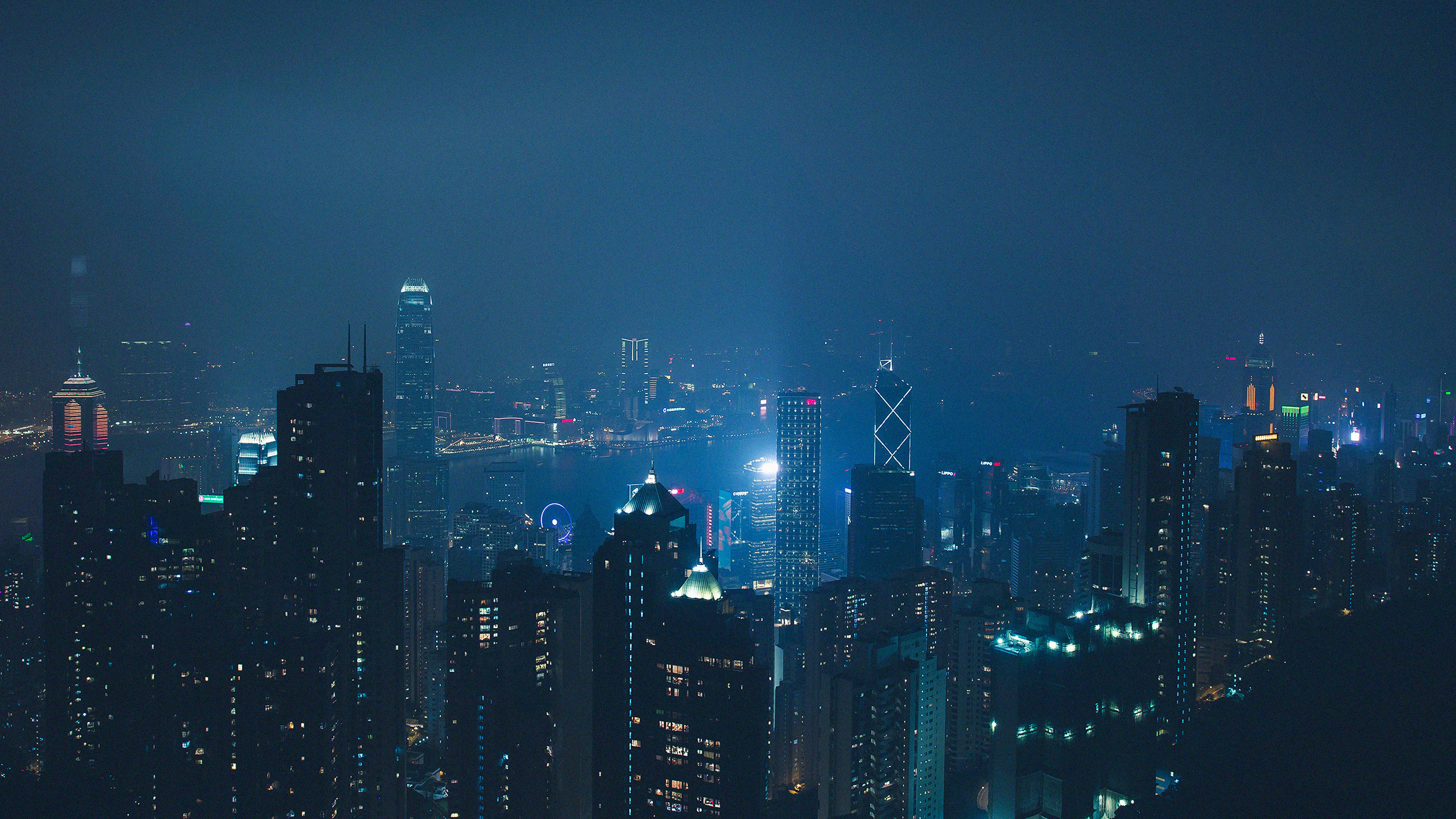 Bank of China Tower, Hong Kong skyline, Victoria Harbour, HD Desktop wallpaper