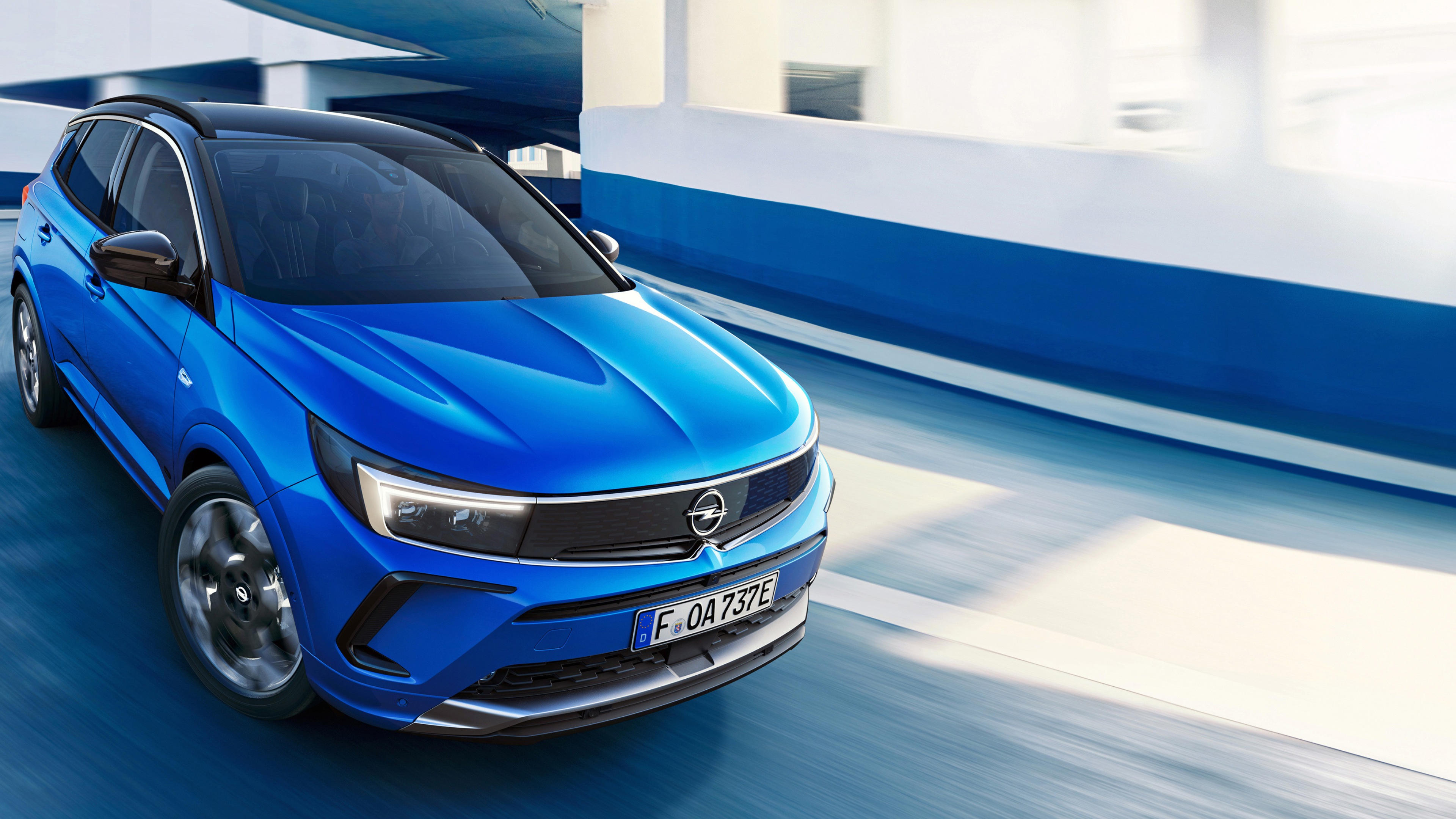 Opel Grandland X, Hybrid4 model, Cars desktop wallpapers, Futuristic design, 3840x2160 4K Desktop
