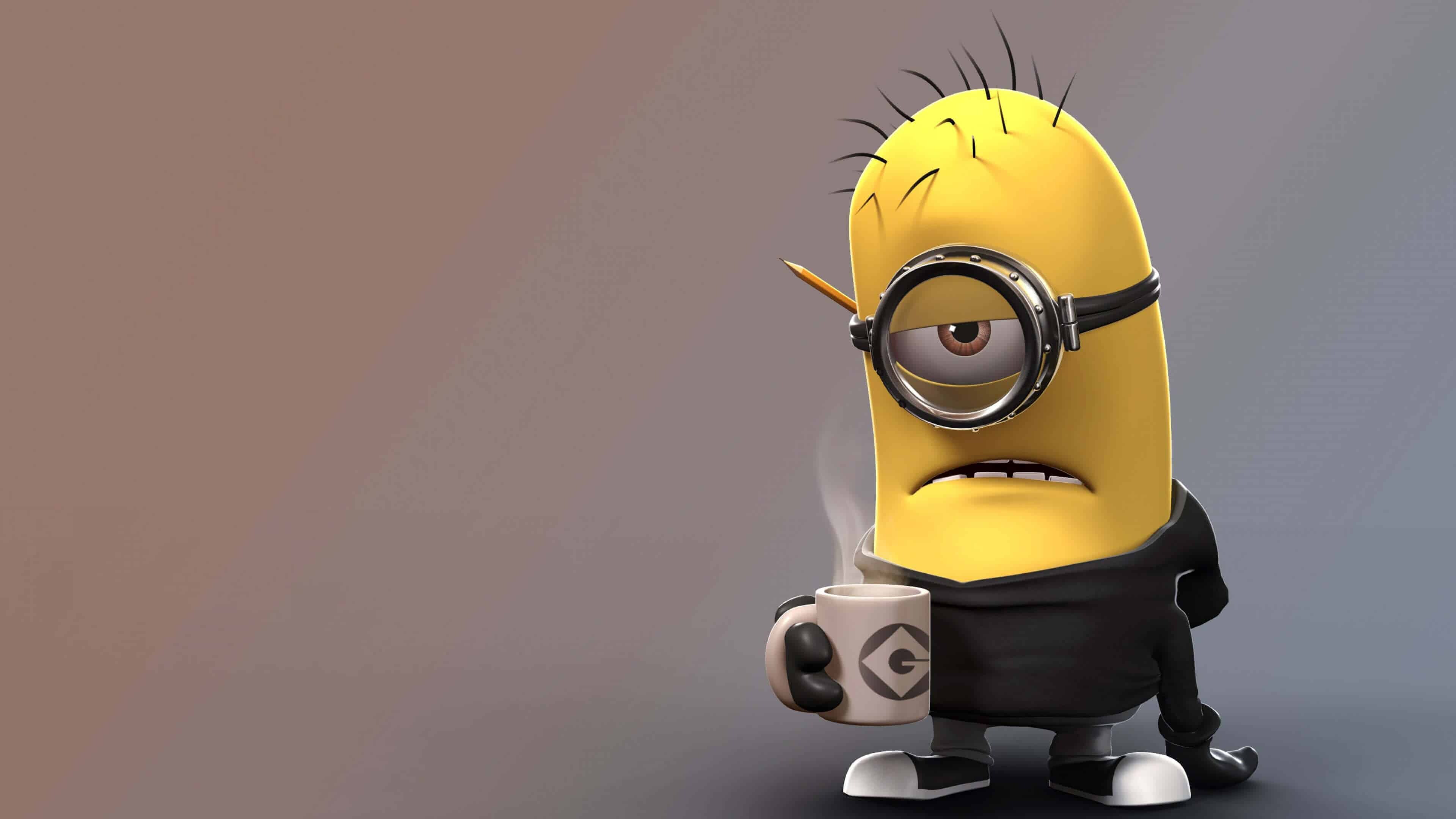 Despicable Me minion, UHD 4K wallpaper, Animated cuteness, Adorable character, 3840x2160 4K Desktop