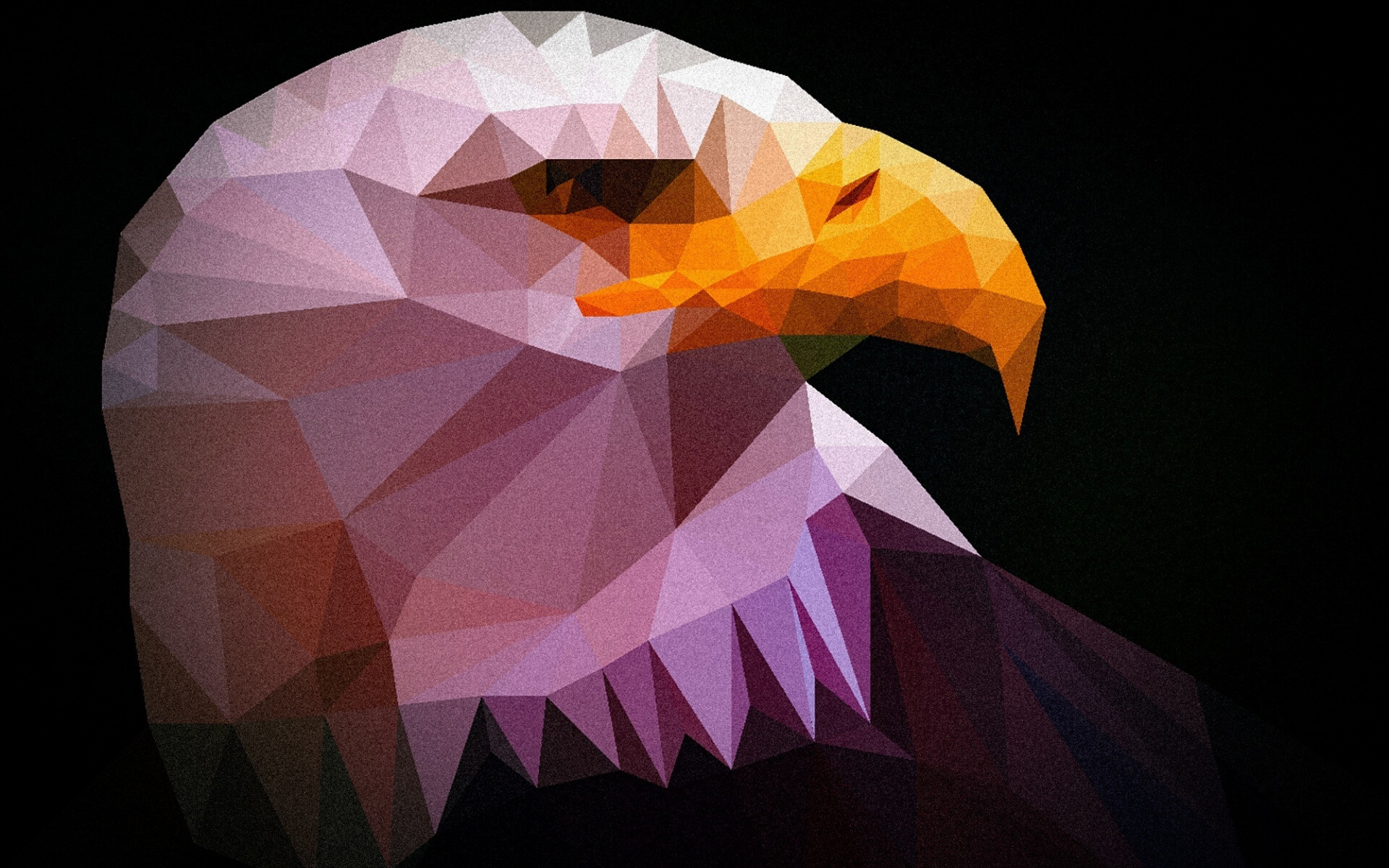 Eagle low poly art wallpaper, Artistic bird design, Majestic predatory bird wallpaper, Striking bird representation, 1920x1200 HD Desktop