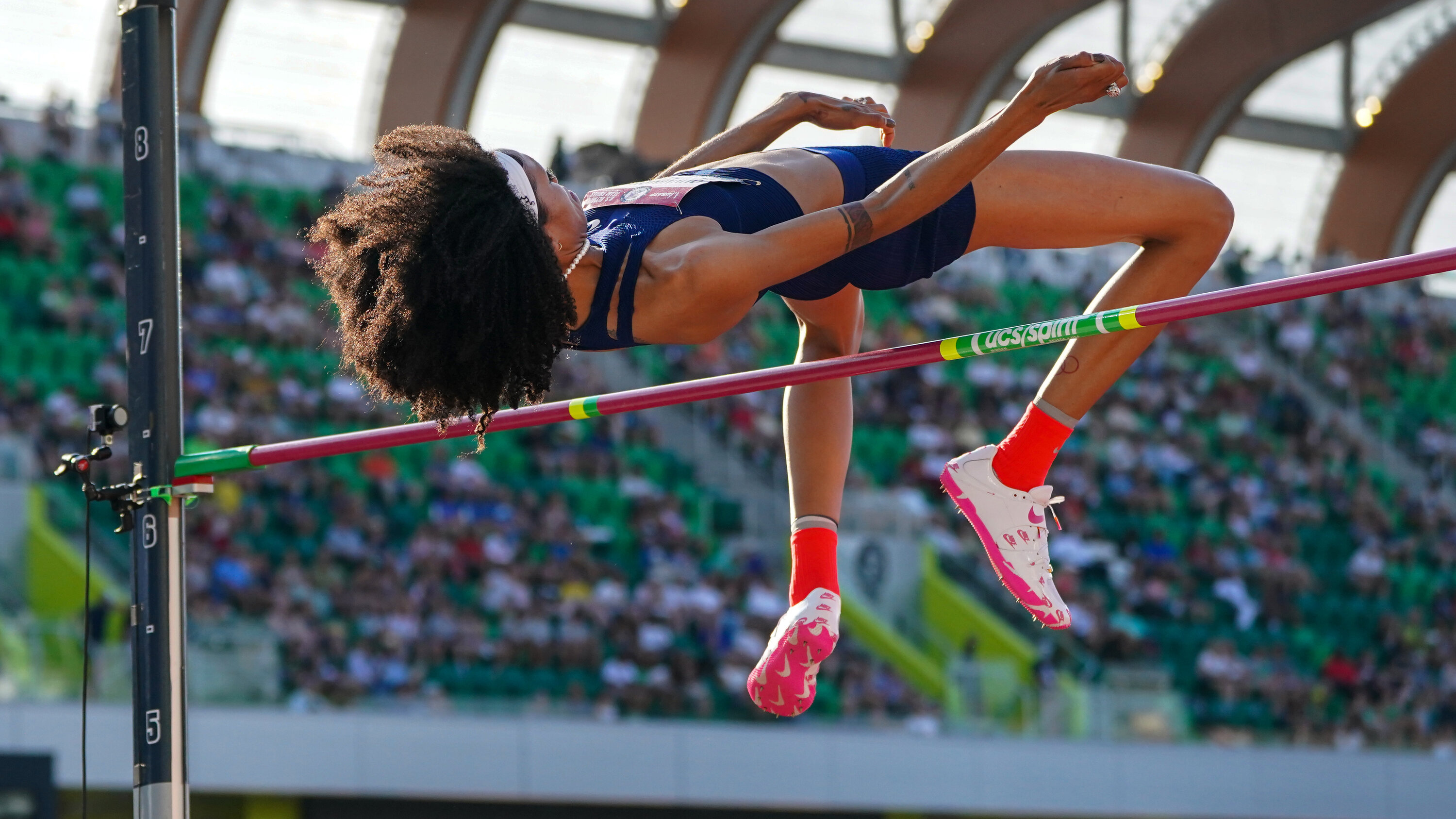 Vashti Cunningham, High jump technique, New York Times feature, Quarterback inspiration, 3000x1690 HD Desktop