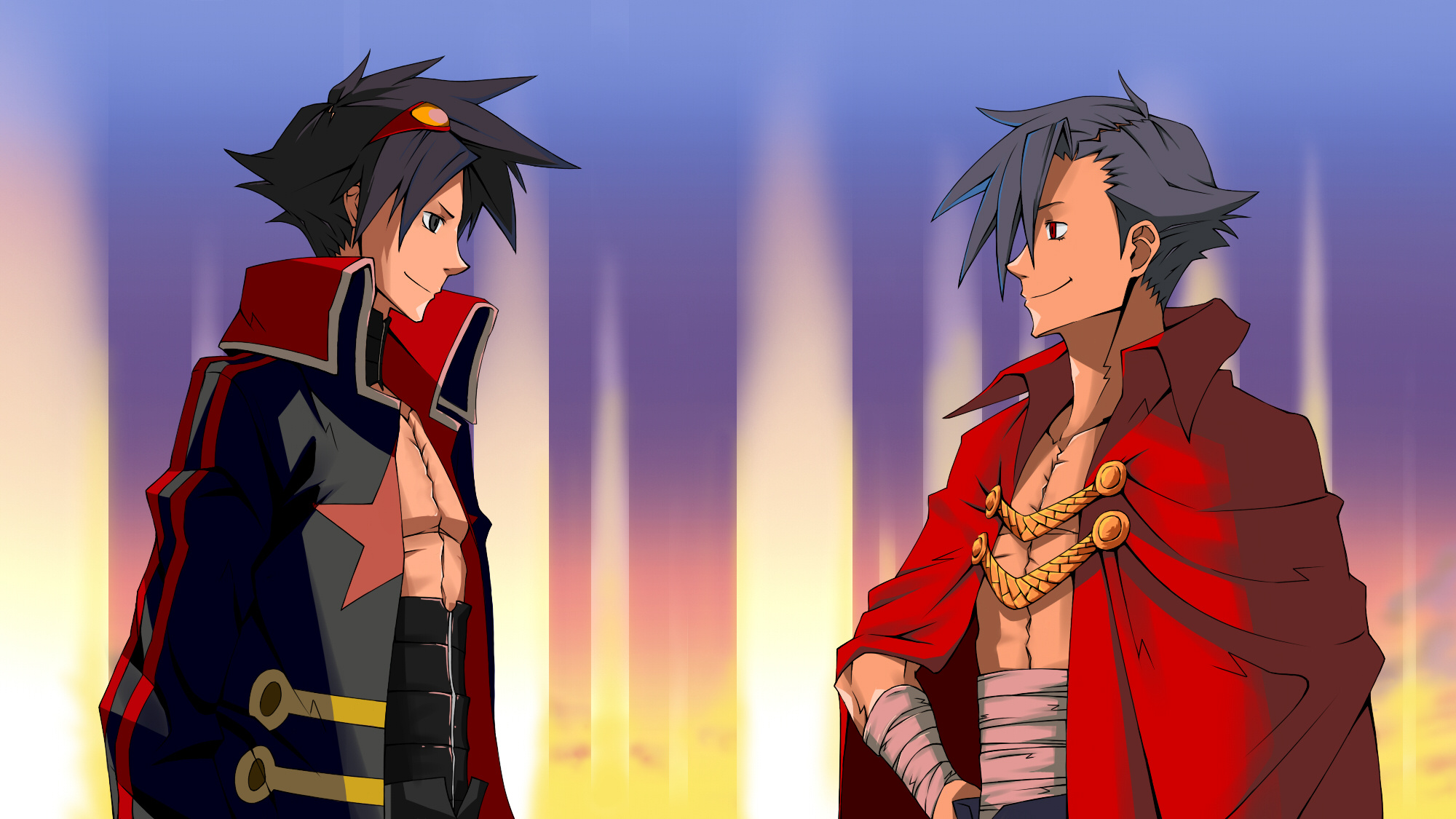 Simon and Kamina, Gurren Lagann Wallpaper, 2000x1130 HD Desktop