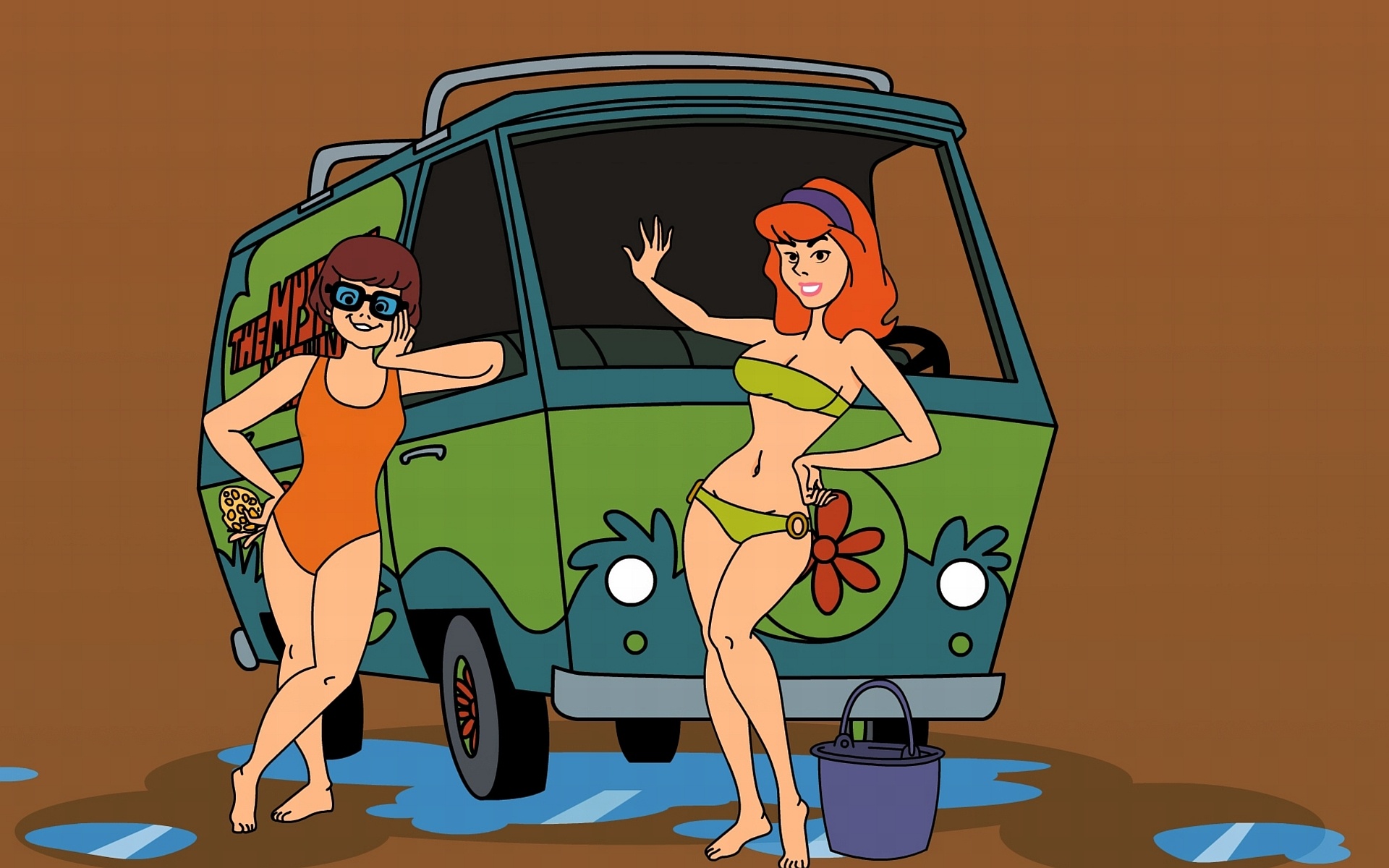 The Mystery Machine, Daphne Blake, Velma Dinkley, HD Desktop wallpaper