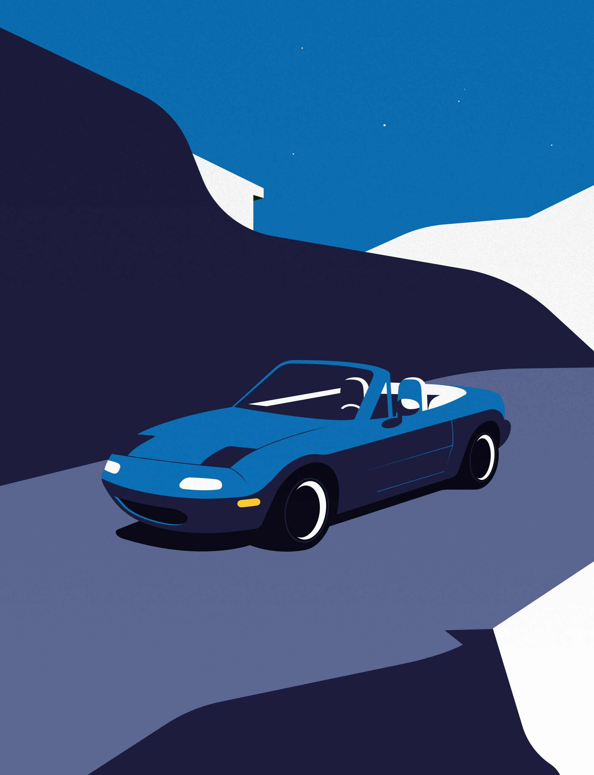 Artwork, Mazda MX-5 Miata Wallpaper, 2000x2610 HD Phone