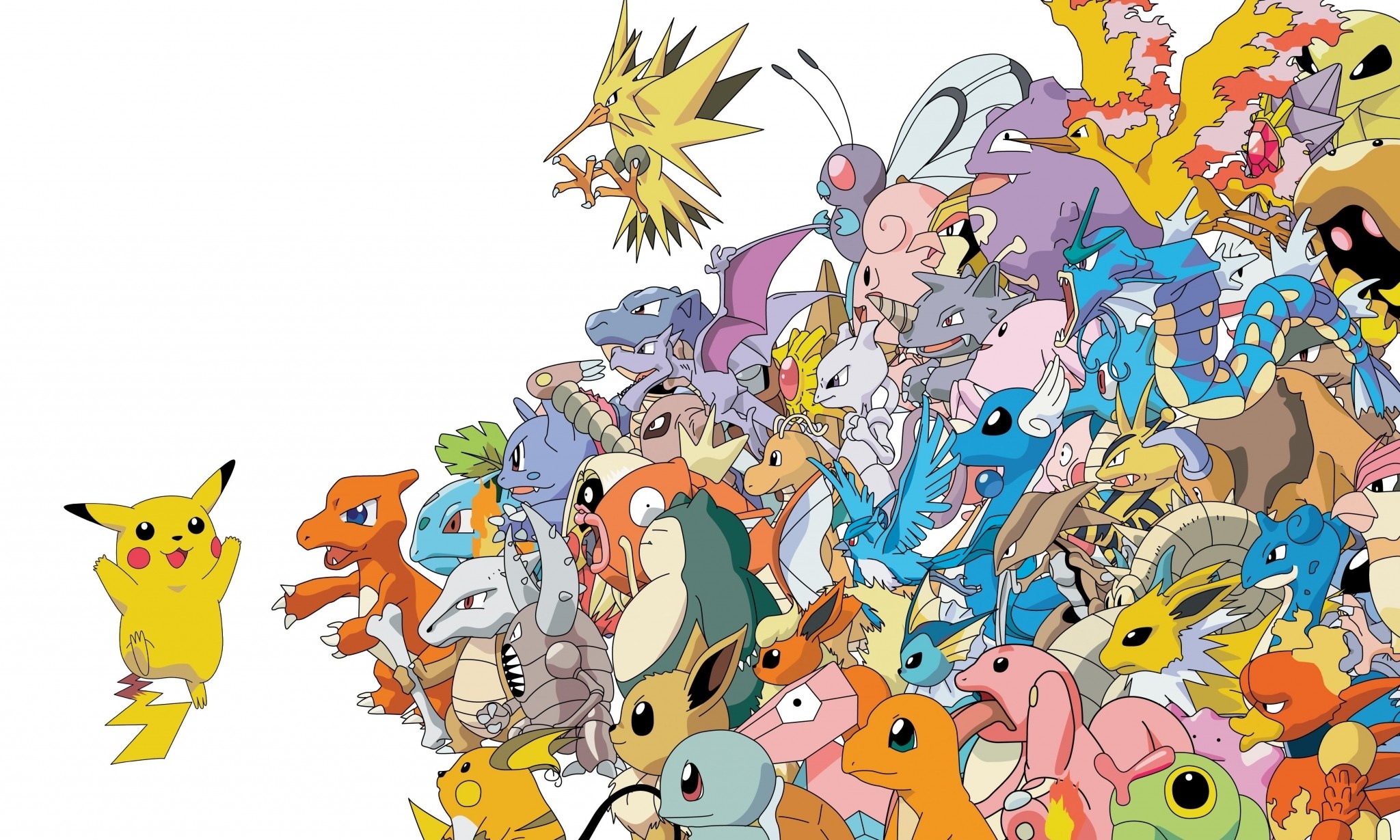 Pikachu, Generation I PokÃ©mon, Zapdos, Charmeleon, Snorlax, HD Desktop wallpaper