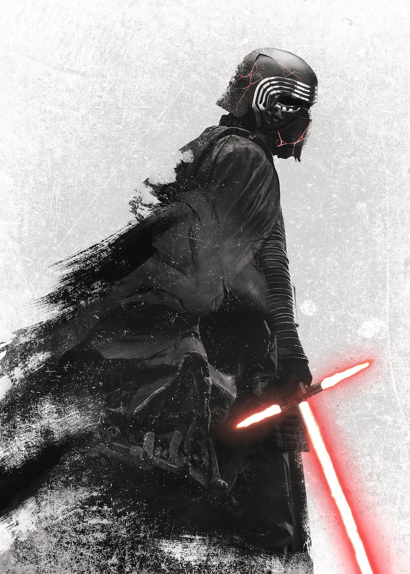 Kylo Ren Mask, Menacing gaze, Hidden identity, Masked warrior, 1430x2000 HD Phone