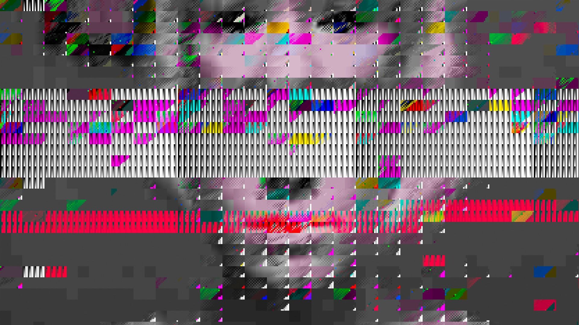 Glitch screen, Digital distortion, Abstract patterns, Visual art, 1920x1080 Full HD Desktop