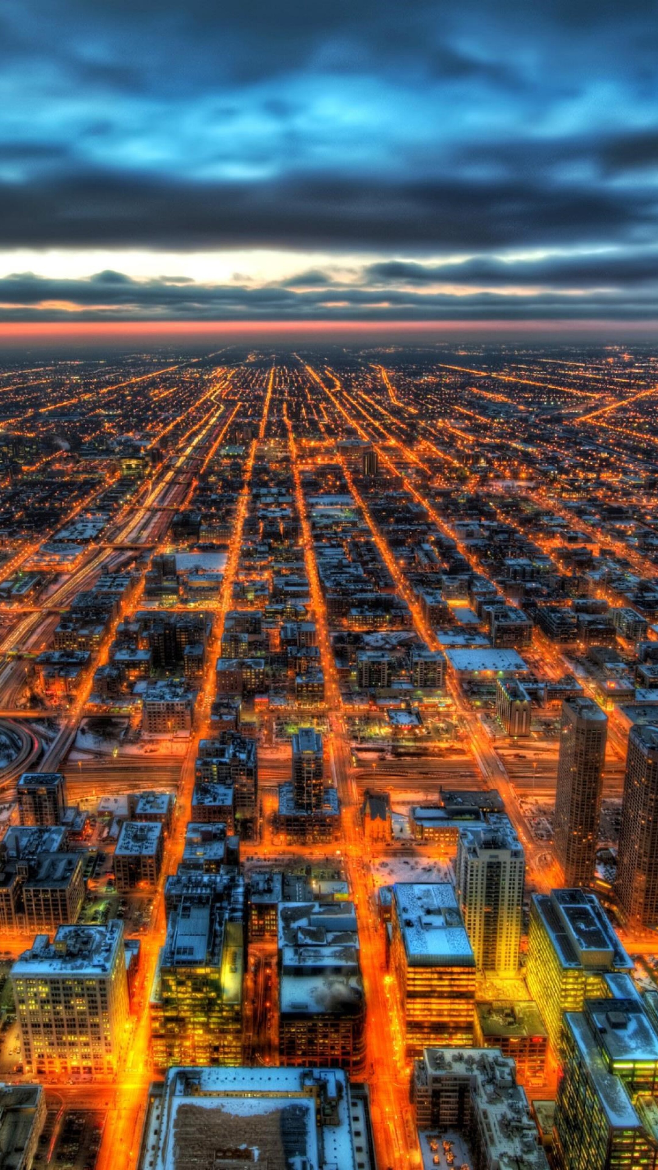 Chicago HDR, Xperia wallpapers, Premium HD 4k, Cityscape beauty, 2160x3840 4K Phone