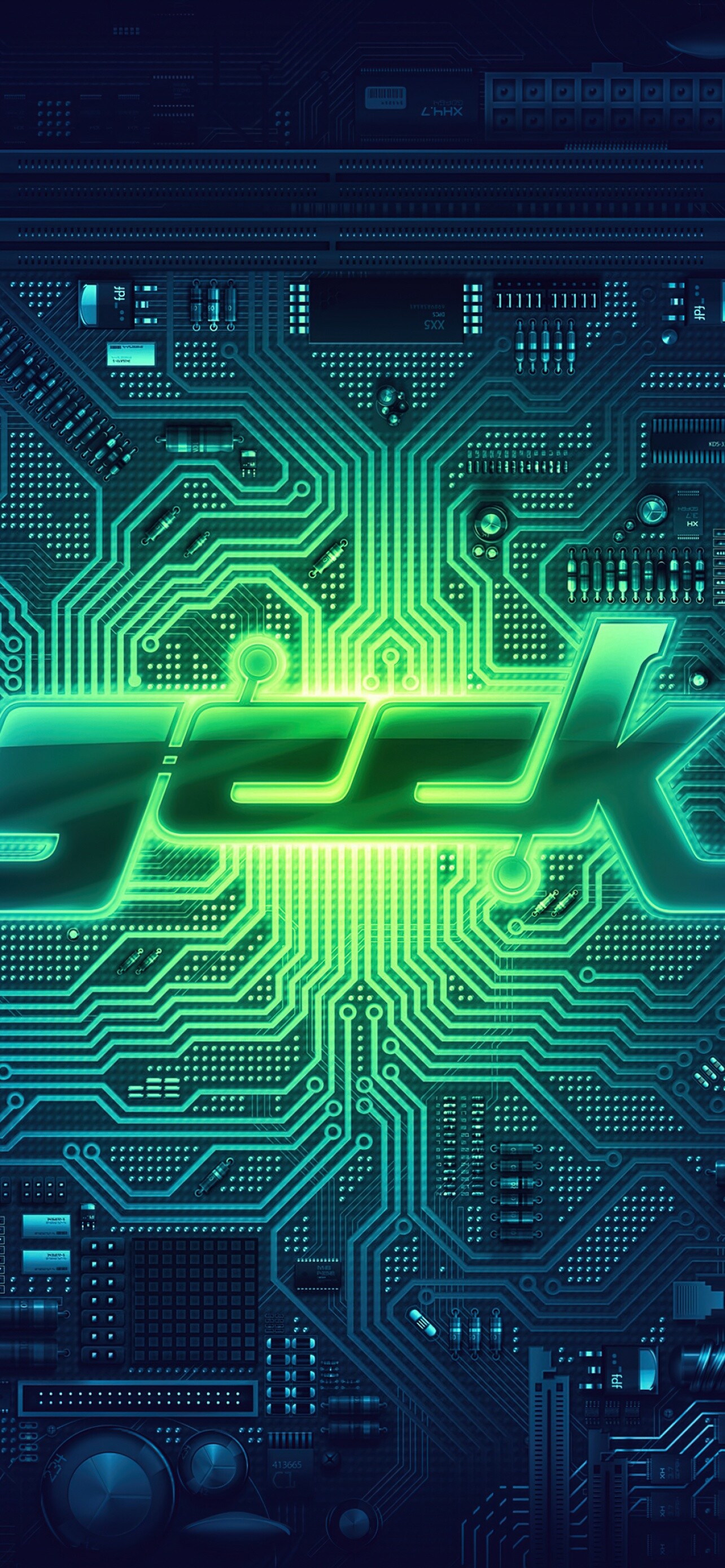 Geek wallpaper, Tech-themed design, Digital art, Circuit board pattern, 1290x2780 HD Phone