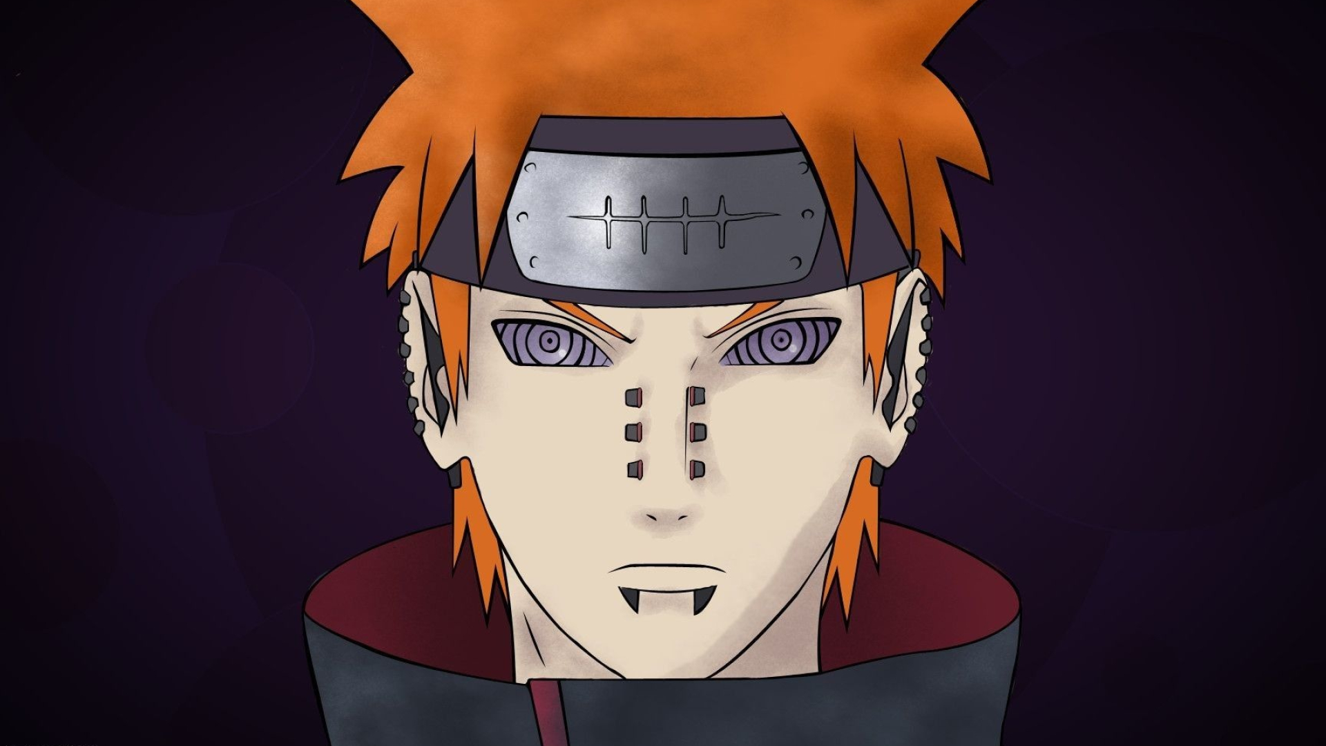 Deva Path Pain, Rinnegan, Amegakure headband, Full HD Desktop wallpaper
