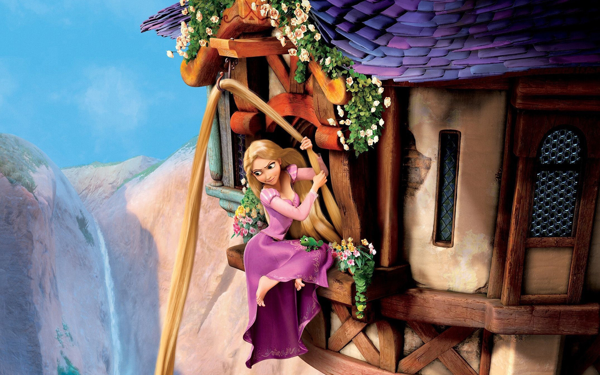 Tangled, Window 8 wallpapers, Tantalizing glimpse, Tower-bound princess, 1920x1200 HD Desktop