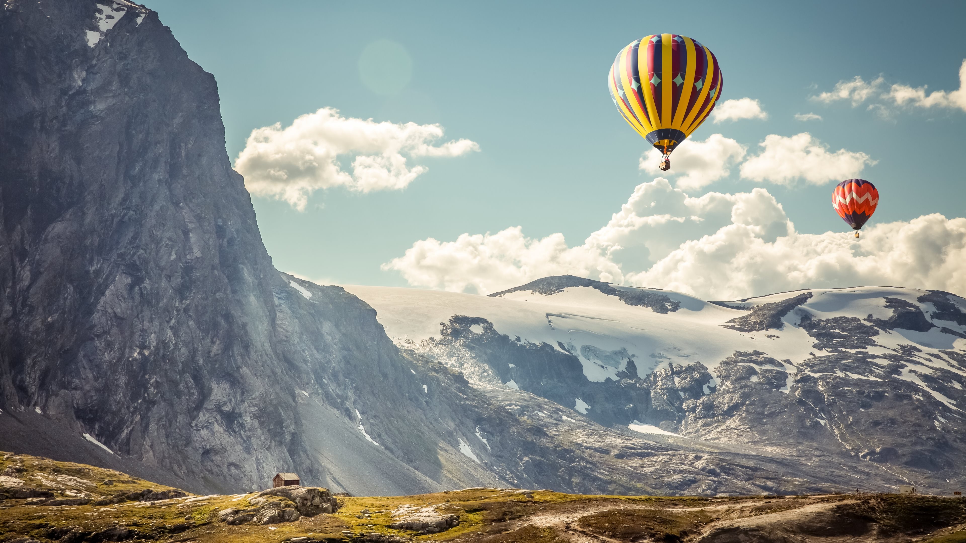 Hot Air Balloon, 4K Ultra HD, Wallpaper, Background, 3840x2160 4K Desktop