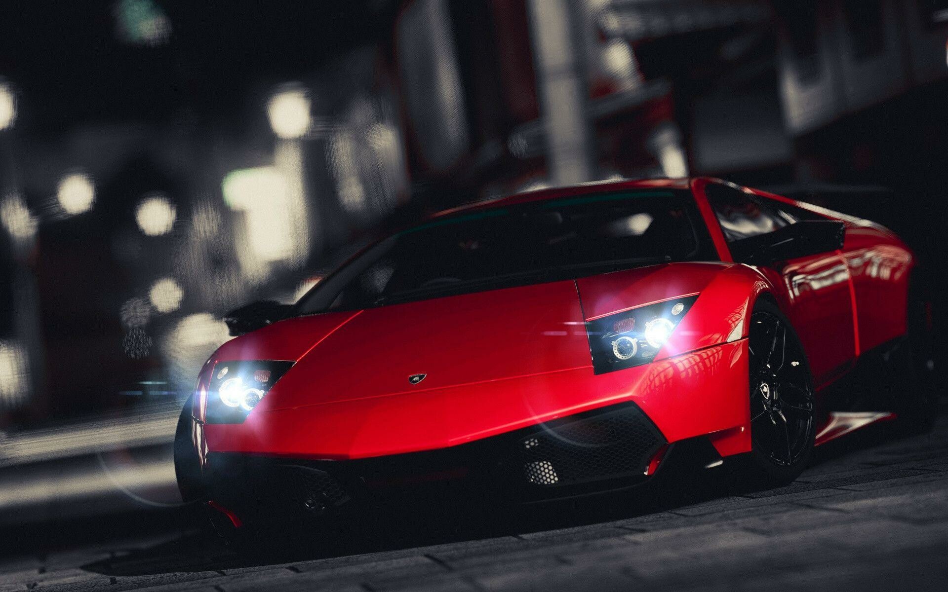 Lamborghini Auto, Red hot beauty, Head-turning allure, Captivating presence, 1920x1200 HD Desktop