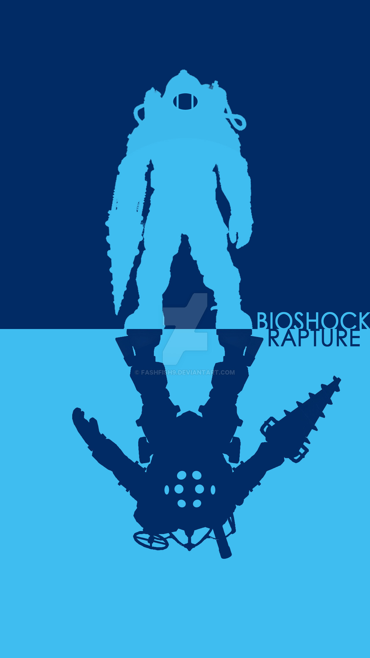 BioShock, Big Daddy wallpaper, Little Sister character, Game-themed imagery, 1280x2280 HD Phone