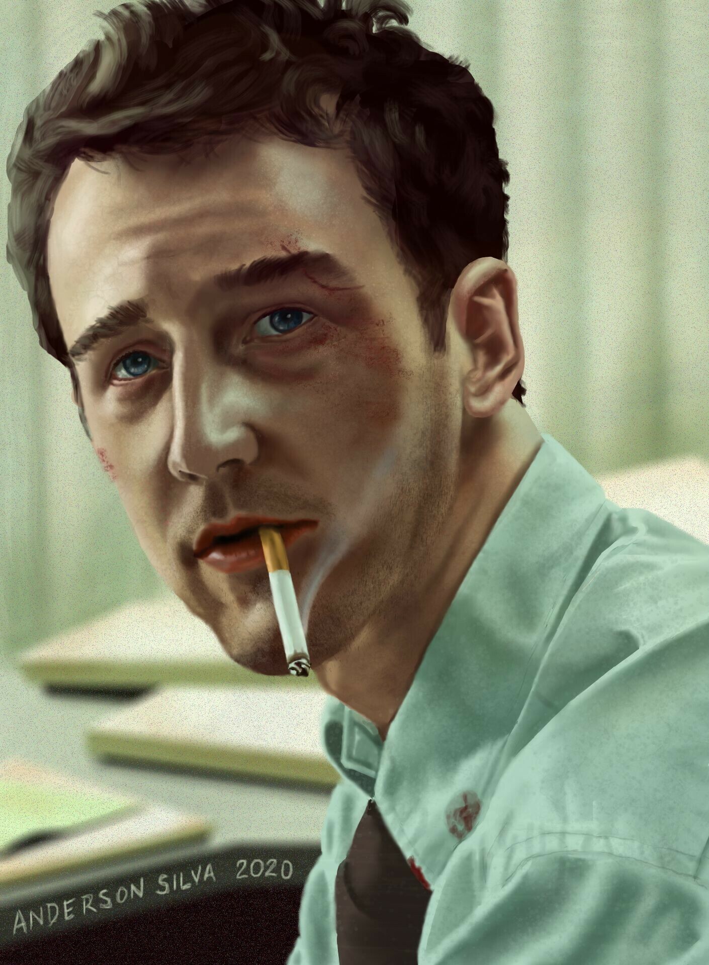 Fight Club, Anderson Silva, Edward Norton, 1410x1920 HD Phone