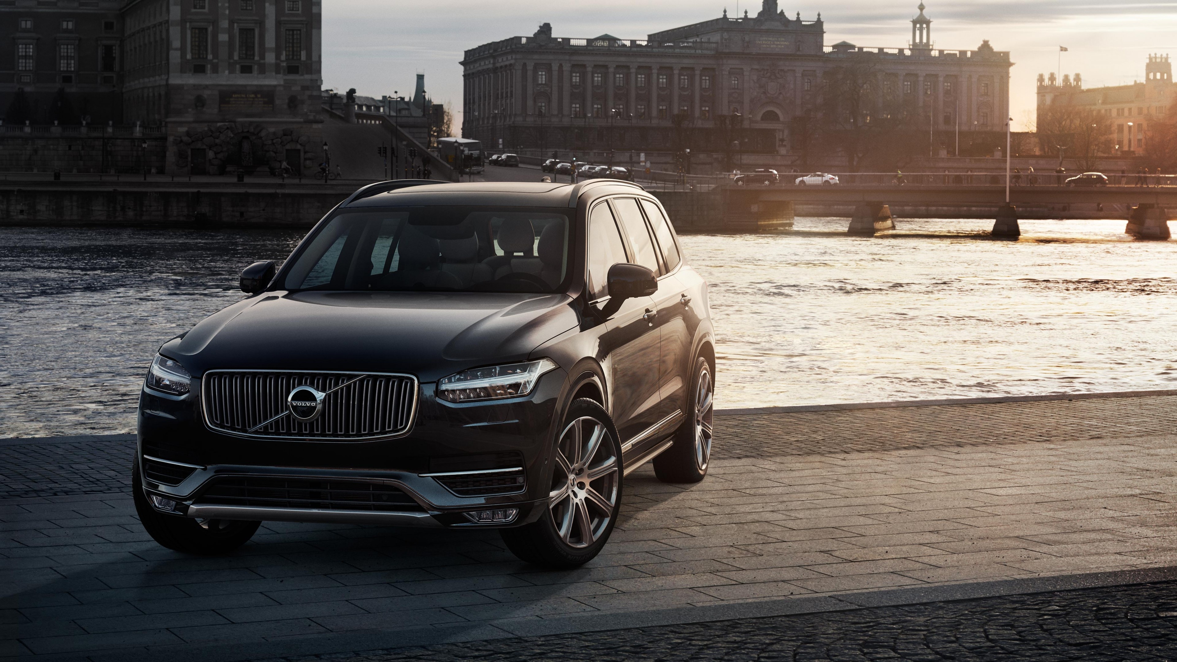 Volvo, XC90 crossover, Hybrid luxury car, Test drive review, 3840x2160 4K Desktop