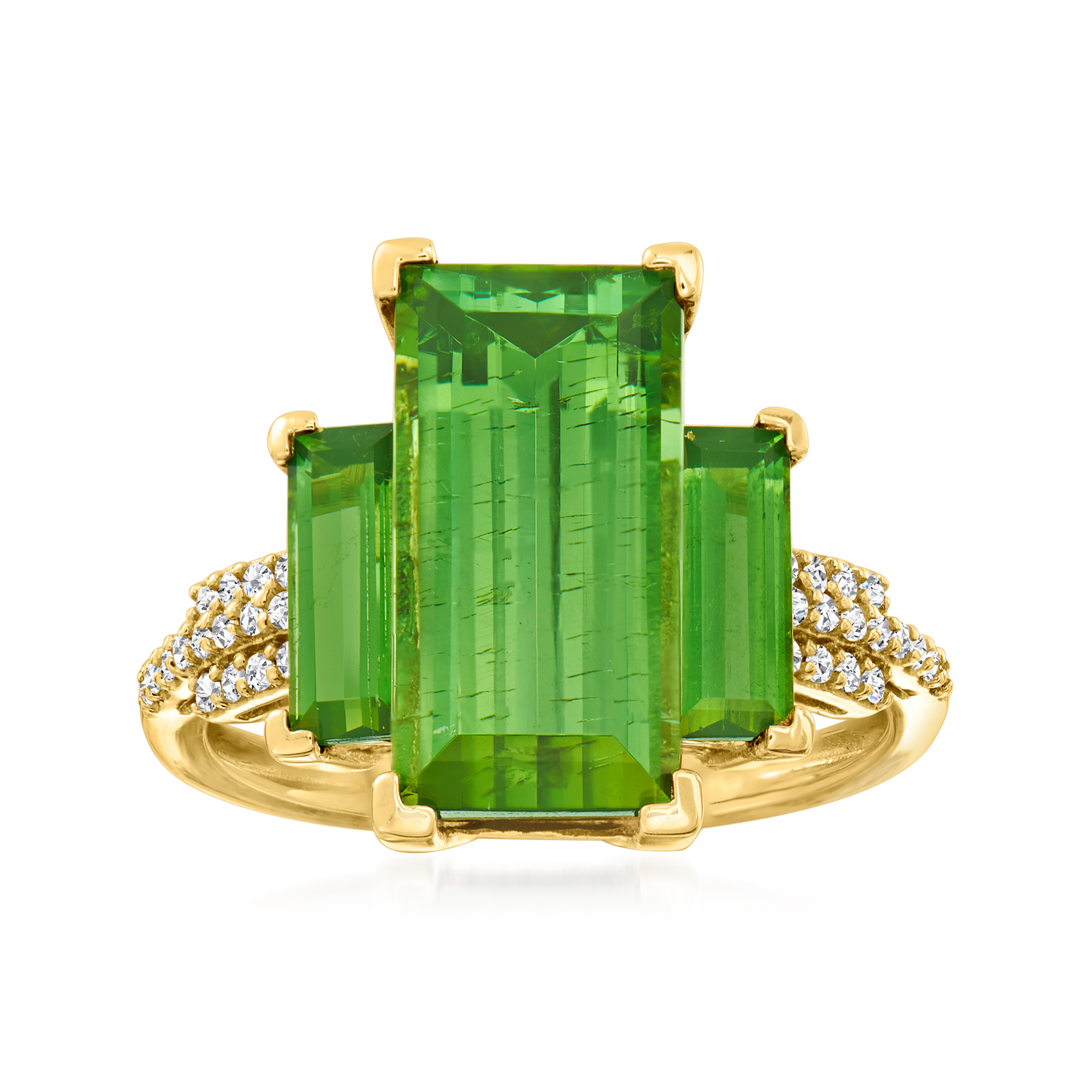 695 ct tw green tourmaline, 14kt yellow gold, Ross Simons, 2000x2000 HD Phone