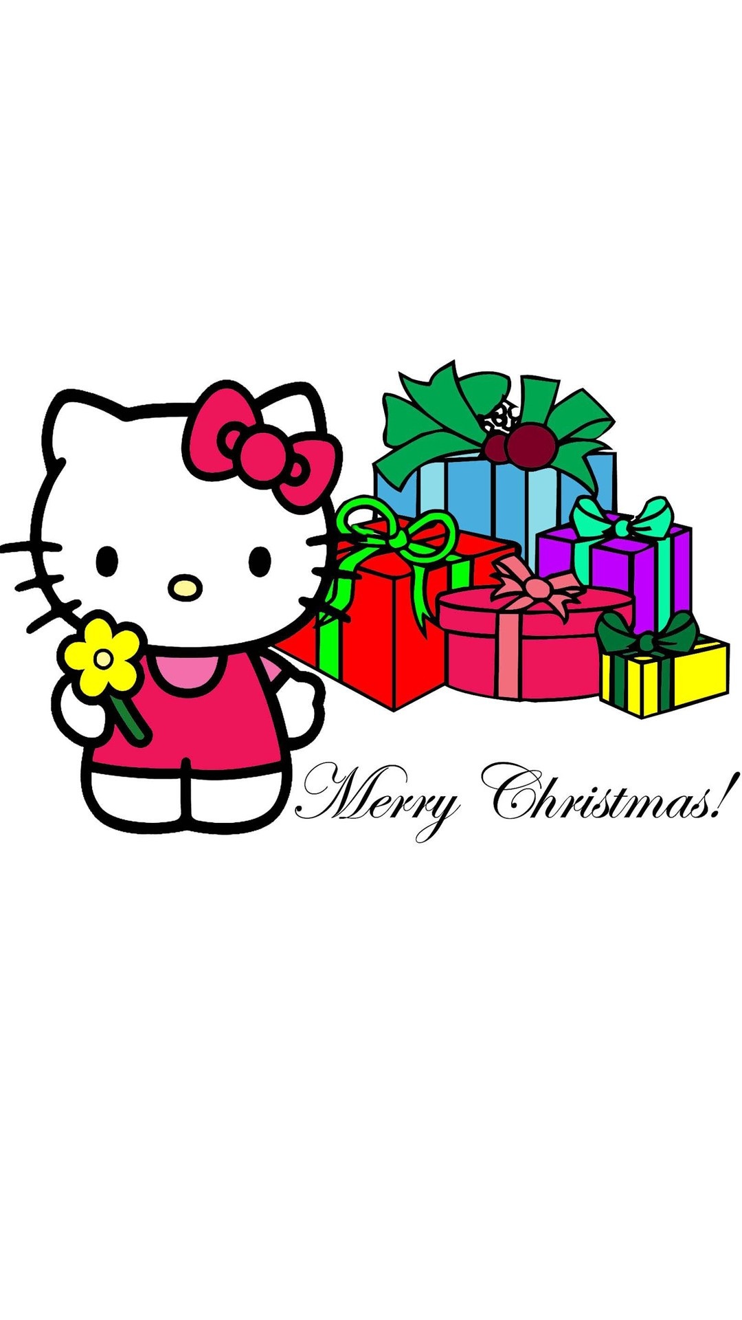 Presents, Hello Kitty Christmas Wallpaper, 1080x1920 Full HD Phone