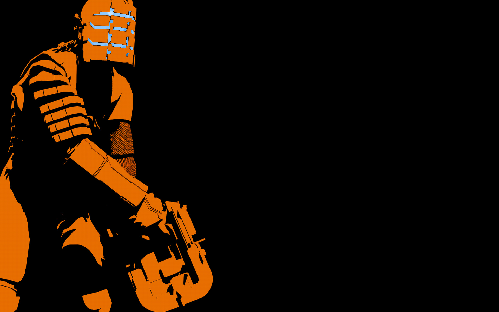 Minimalistic Dead Space, Isaac Clarke, Black background, 1920x1200 HD Desktop