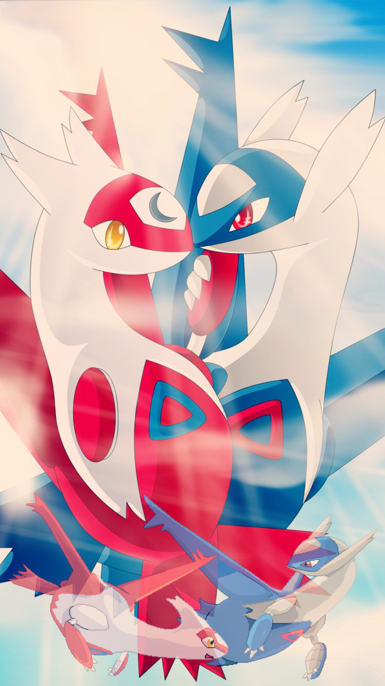 Latios and Latias, Freetoedit, Anime, Galaxy world, 1250x2210 HD Phone