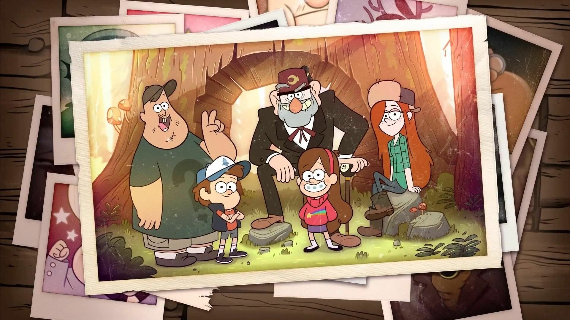 Gravity Falls Animation, Beatles vinyl record, 4K wallpaper, Musical inspiration, 1920x1080 Full HD Desktop