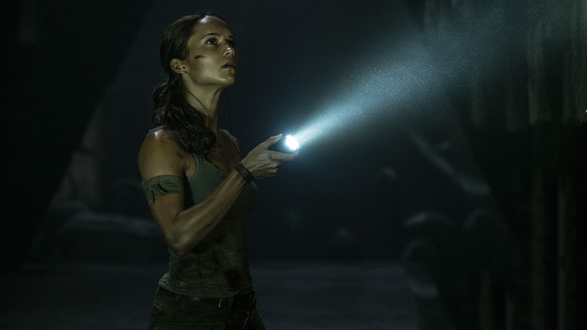 Alicia Vikander, Tomb Raider 2018, Exciting action sequences, Adrenaline-fueled adventure, 1920x1080 Full HD Desktop