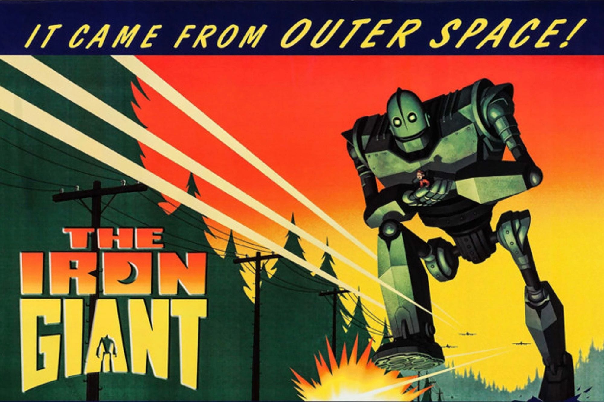 Artistic transformation, Brad Bird's vision, Pop Americana style, Iron Giant's unique look, 2000x1340 HD Desktop