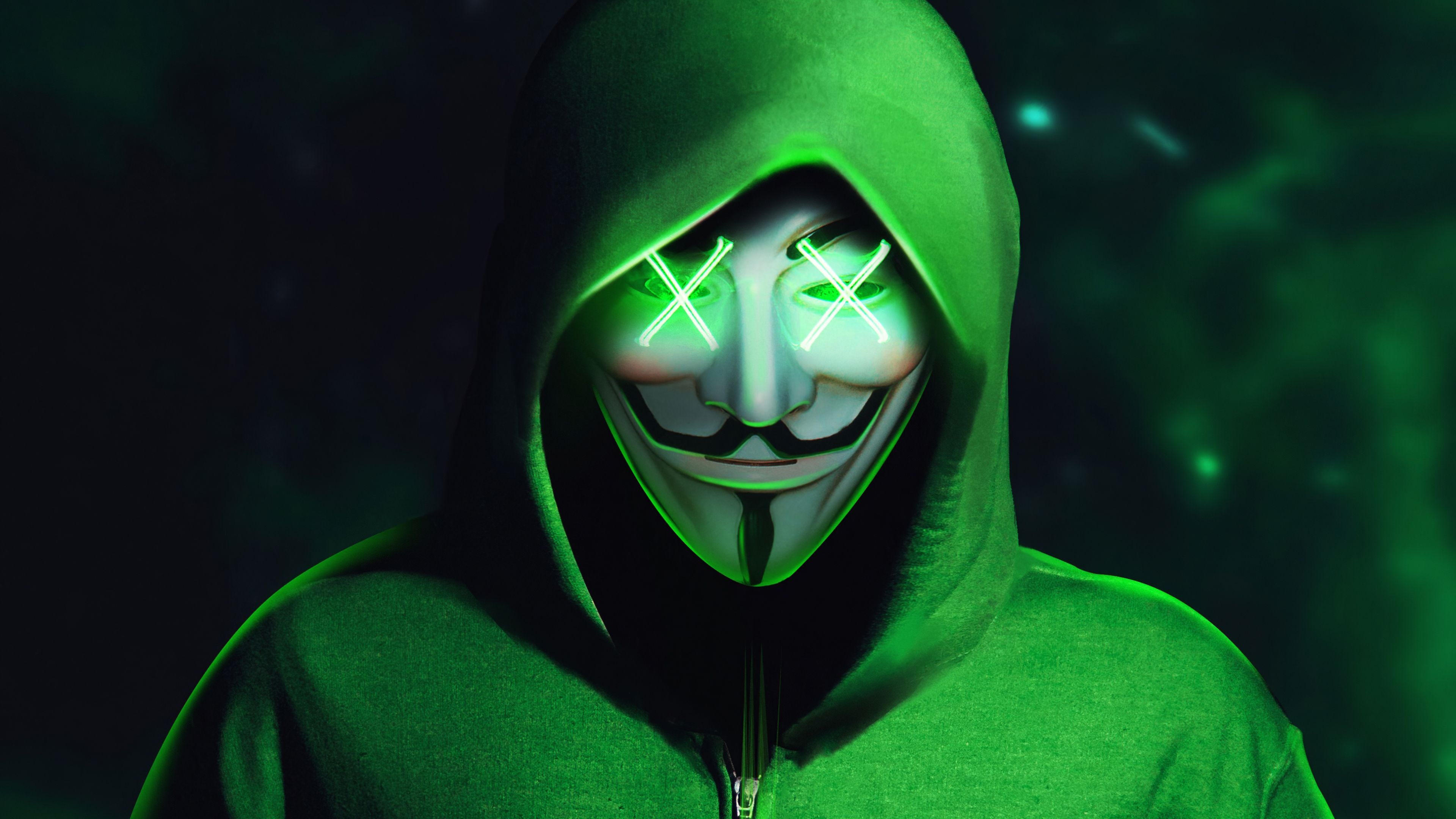 Fawkes, Iconic mask, V for Vendetta, Revolution symbol, 3840x2160 4K Desktop