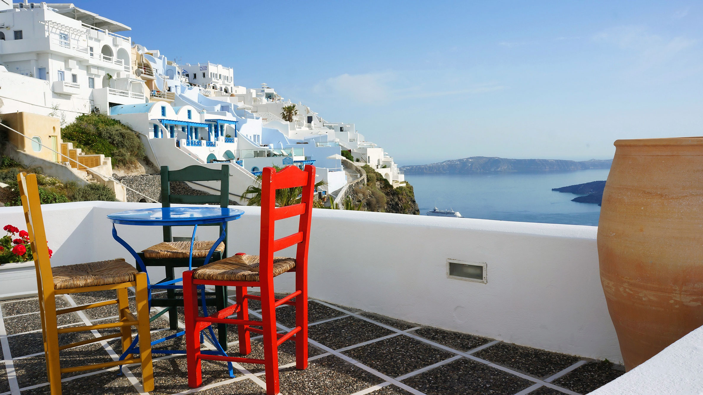 Erato Santorini apartments, Exquisite accommodation, Santorini official site, Luxury stay, 2370x1340 HD Desktop