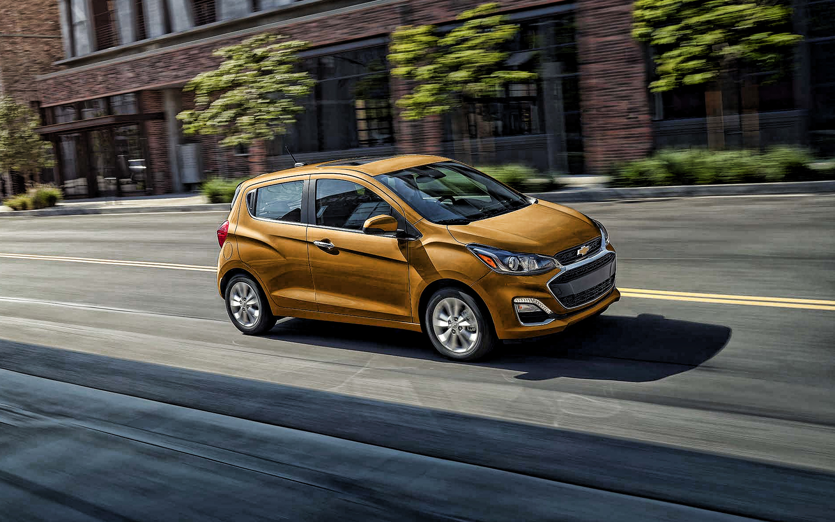 Chevrolet Spark, 2020 Spark, Orange hatchback, 2880x1800 HD Desktop