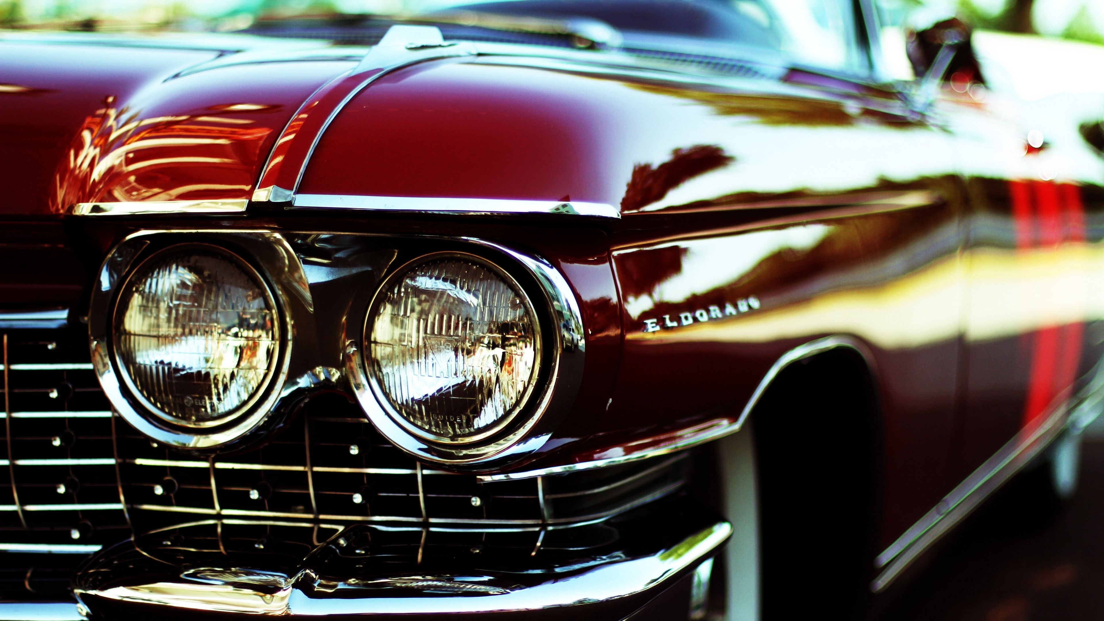 1959 Cadillac Eldorado, ELDORADO emblem, vintage chrome grille, 4K Desktop wallpaper