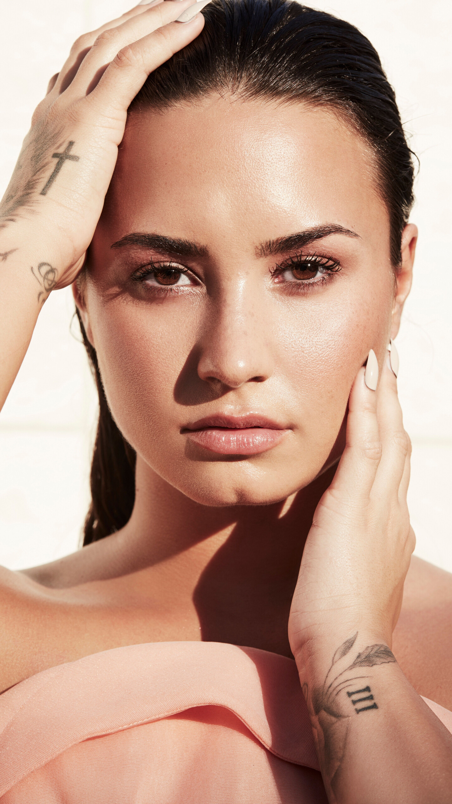 Demi Lovato, Singer's face, HD image, Samsung Galaxy, 1440x2560 HD Phone