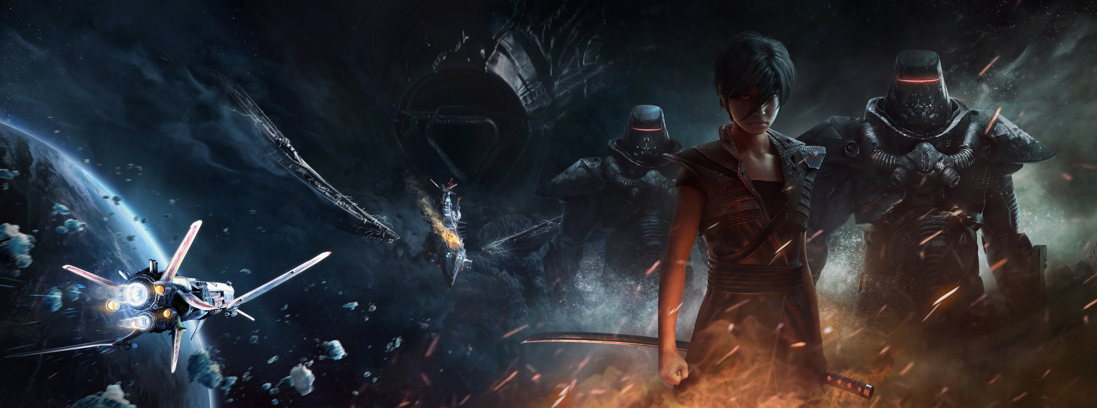 Beyond Good and Evil, Stunning 4K visuals, Thrilling gaming experience, Stunning imagery, 3840x1430 Dual Screen Desktop