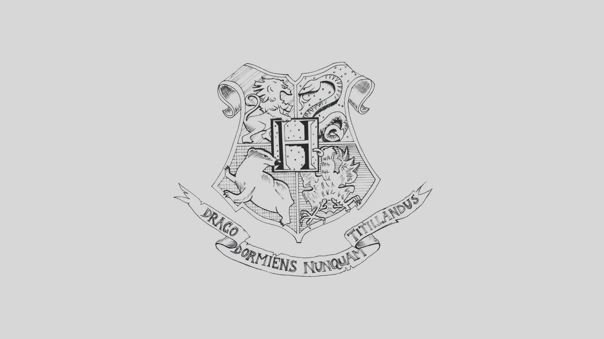 Sketch, Hogwarts Crest Wallpaper, 1920x1080 Full HD Desktop