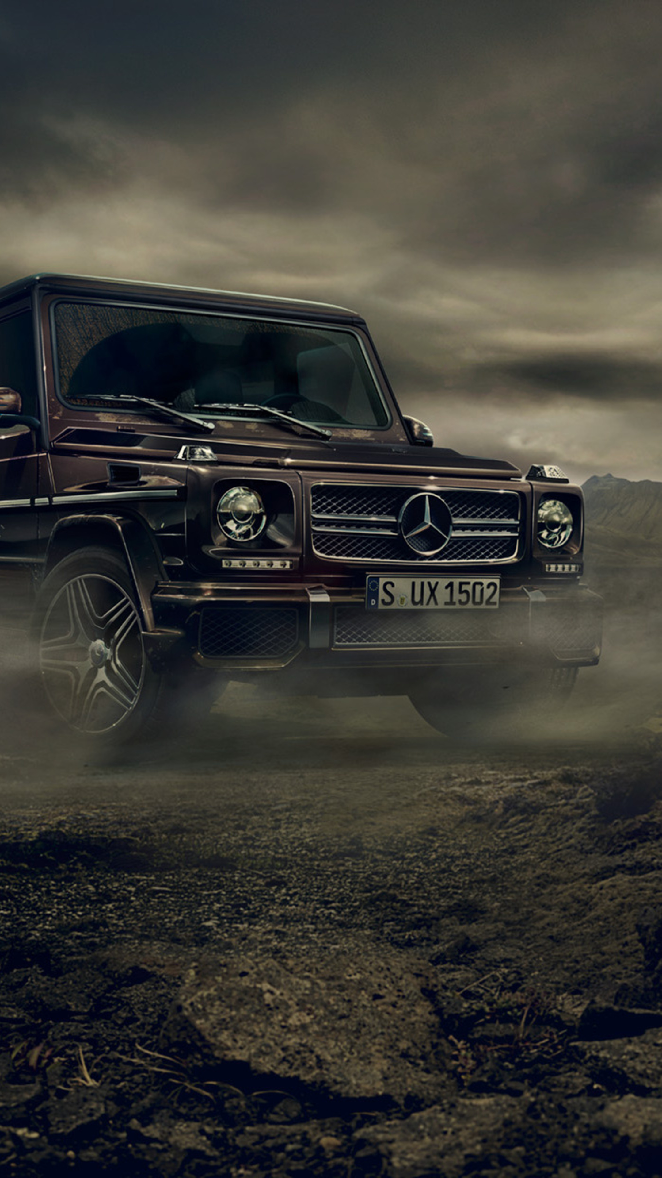 Mercedes-Benz G-Class, Brown G-Class, Sony Xperia, Car wallpapers, 2160x3840 4K Phone