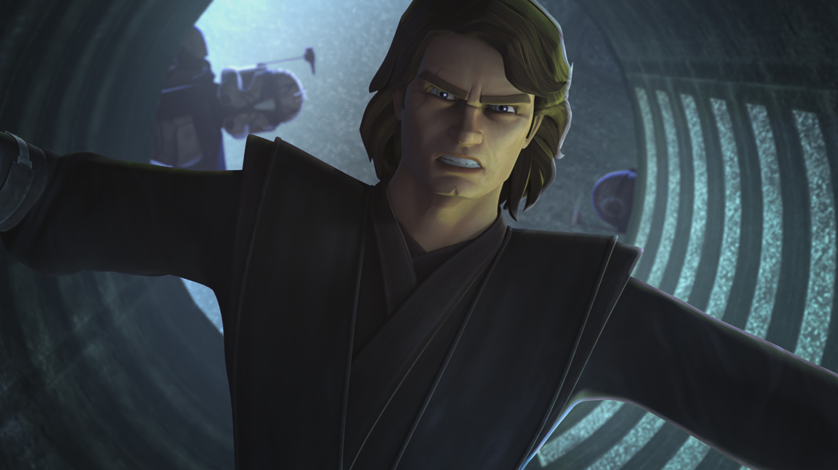 Anakin Skywalker, Star Wars: The Clone Wars, Clone trooper in background, HD Desktop wallpaper