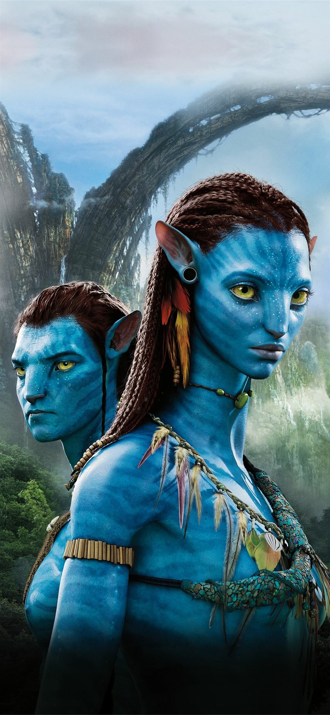 Jake and Neytiri, Avatar Wallpaper, 1130x2440 HD Phone