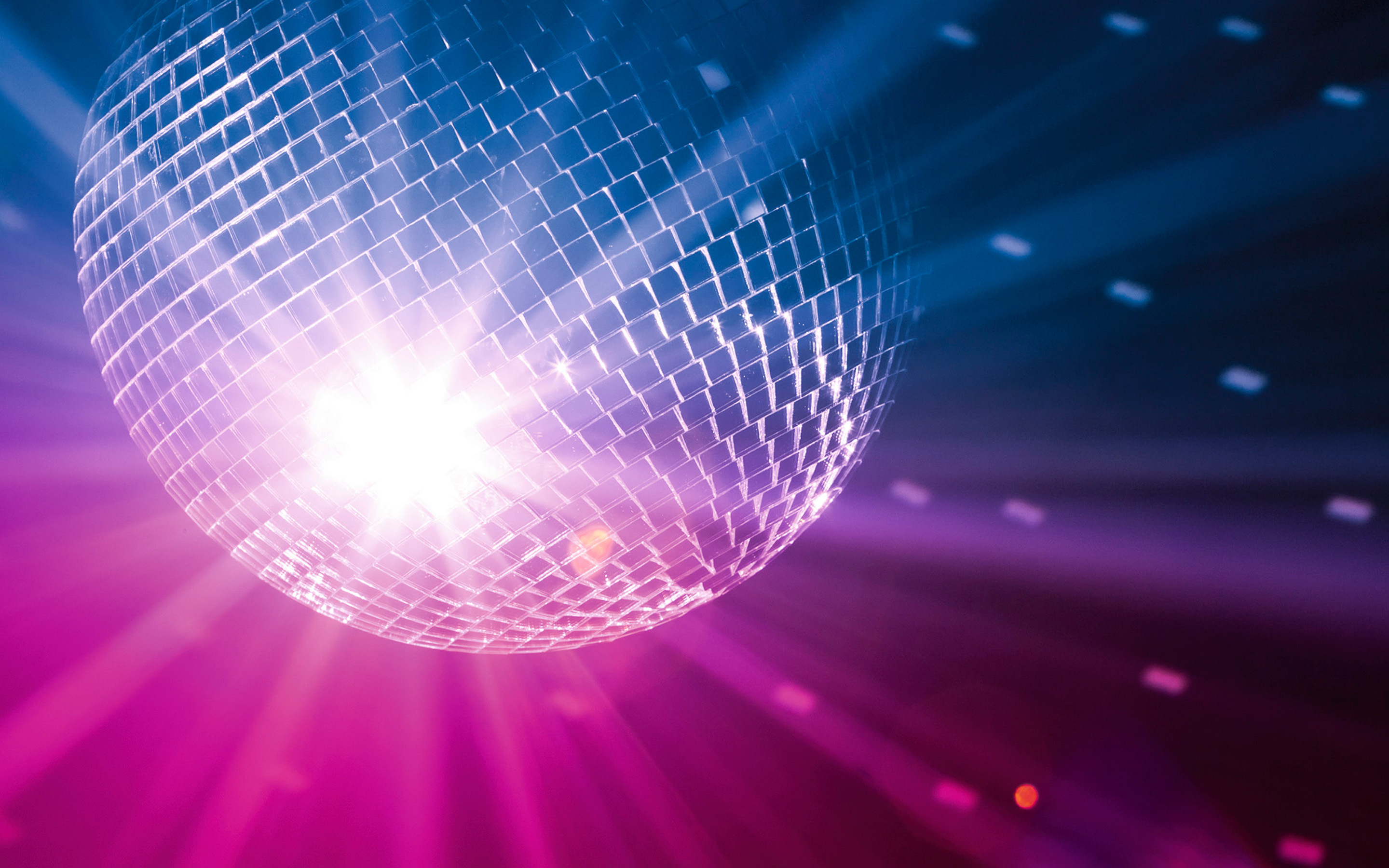 Disco ball wallpaper, Neon rays, Nightclub atmosphere, Music party concepts, 2880x1800 HD Desktop