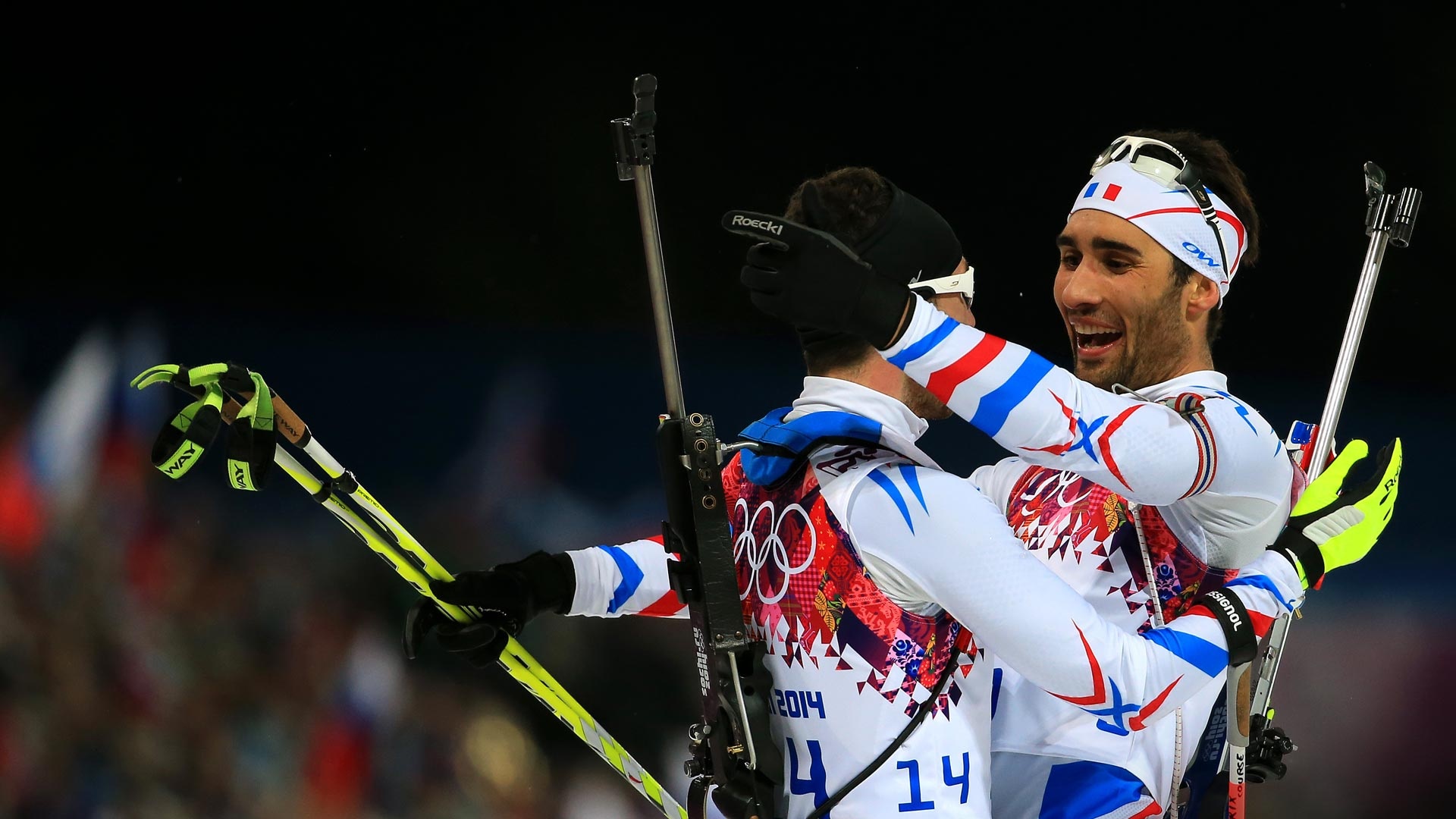 Martin Fourcade, Beatrix Bing, Wallpaper download, 1920x1080 Full HD Desktop