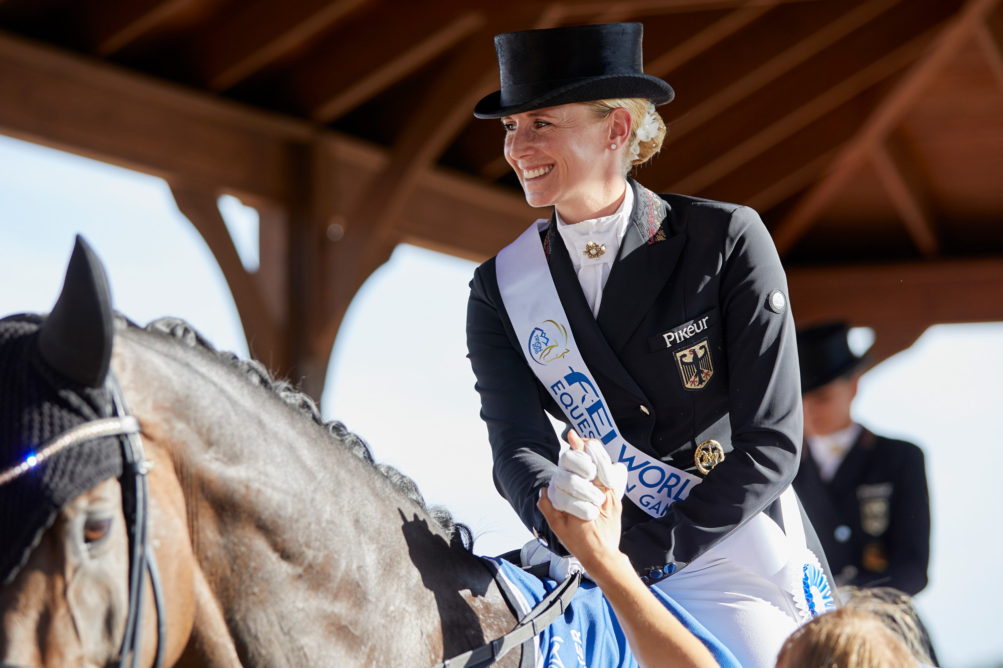 Dressage sports, Germany dressage gold, Equestrian excellence, Medal triumph, 2000x1340 HD Desktop