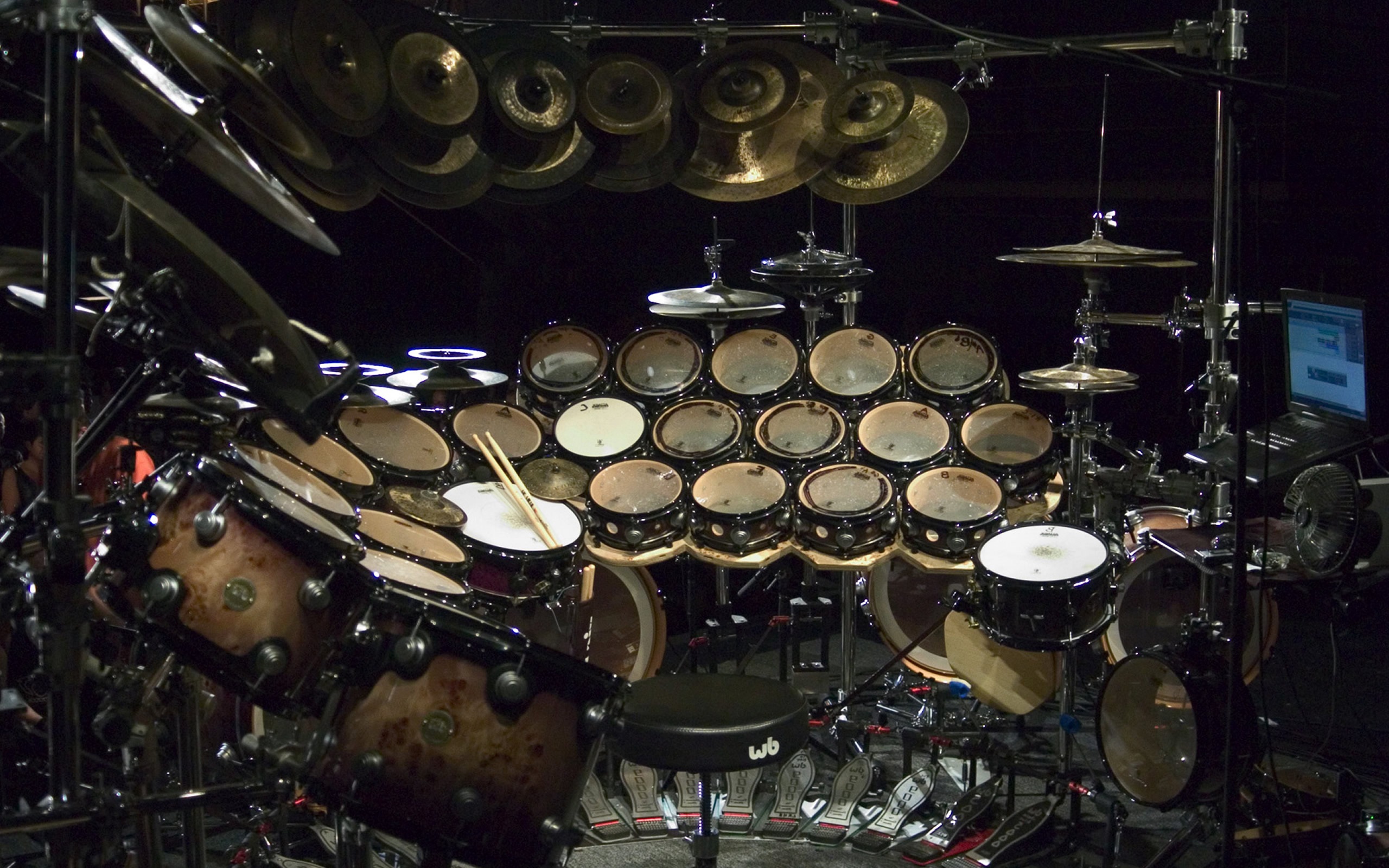 Drum set wallpaper, HD quality, Music background, Percussion, 2560x1600 HD Desktop