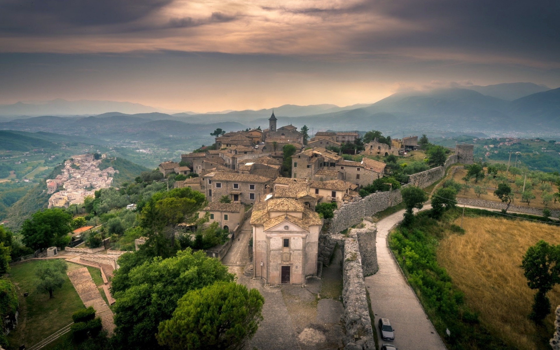 Lazio, Arpino lazio Frosinone, Italian old town, Basilica, 1920x1200 HD Desktop