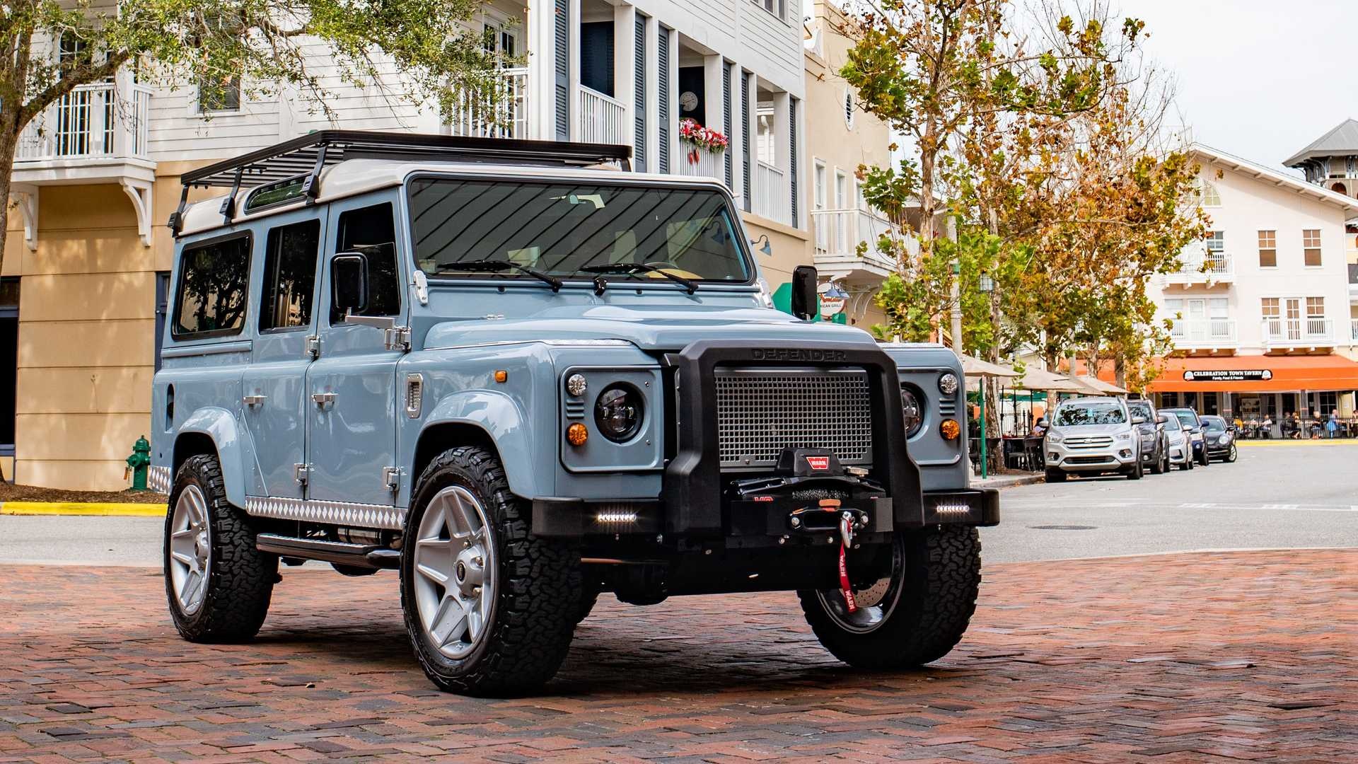 Land Rover Defender, Restomod, Tesla drive, Horsepower, 1920x1080 Full HD Desktop