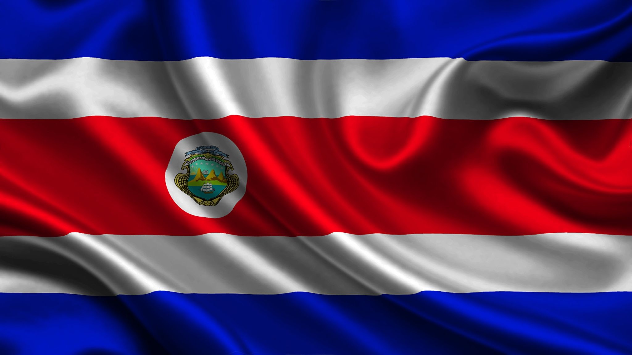 National flag, Costa Rica Wallpaper, 2050x1160 HD Desktop