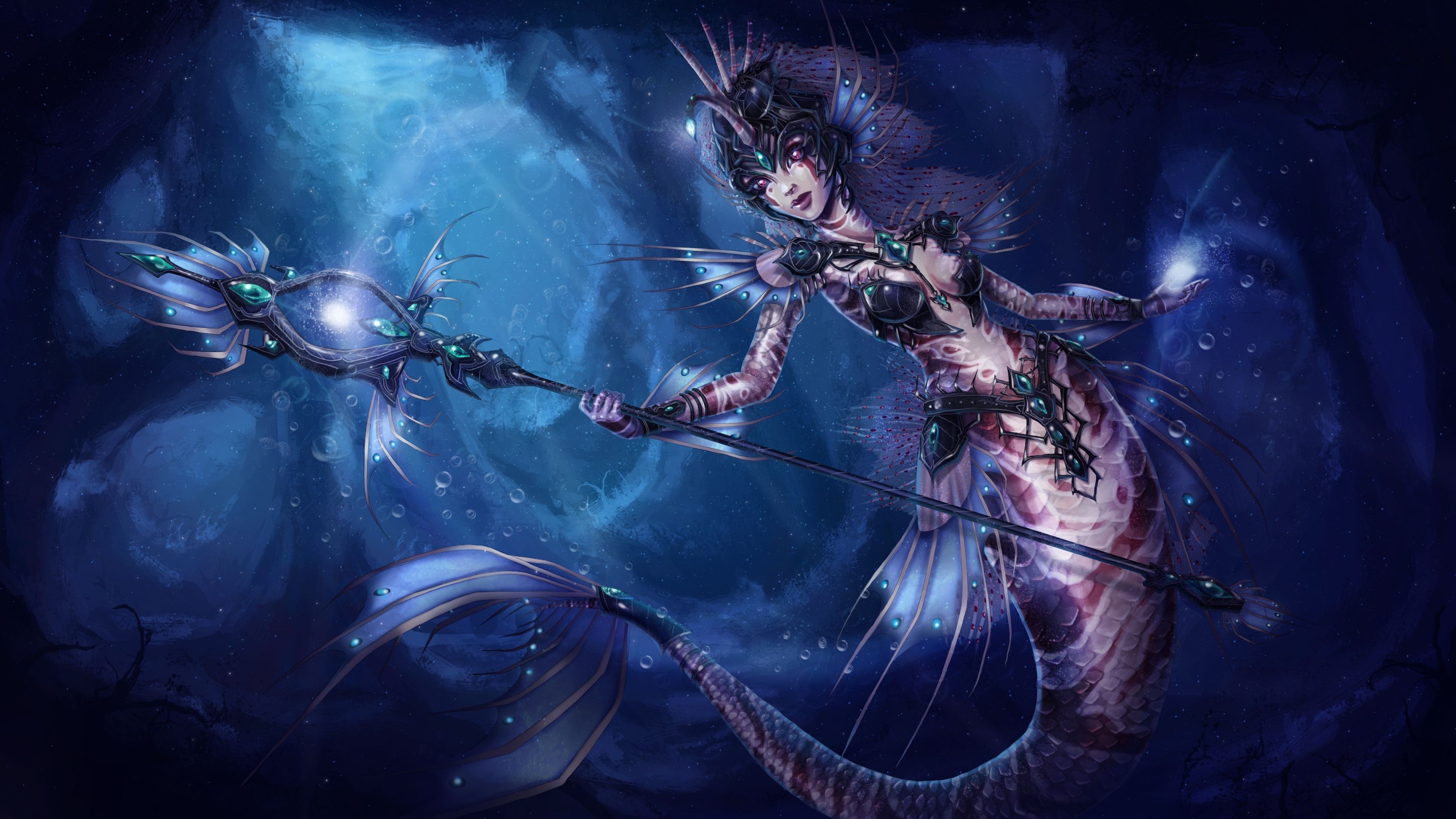 Nami, League of Legends, Video game, Fantasy girl, 3360x1890 HD Desktop