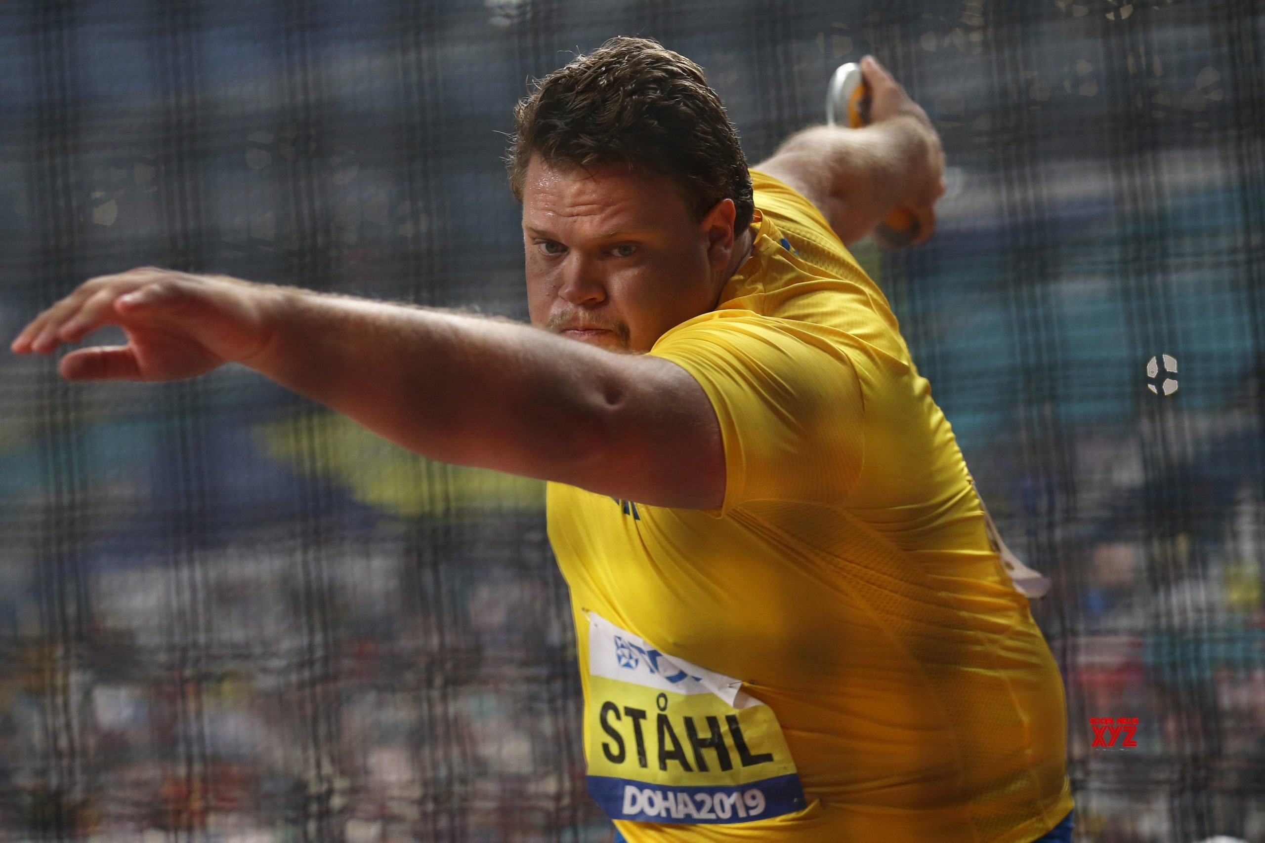 Daniel Stahl, World champion, Throwing world lead, Sollentuna, 2560x1710 HD Desktop